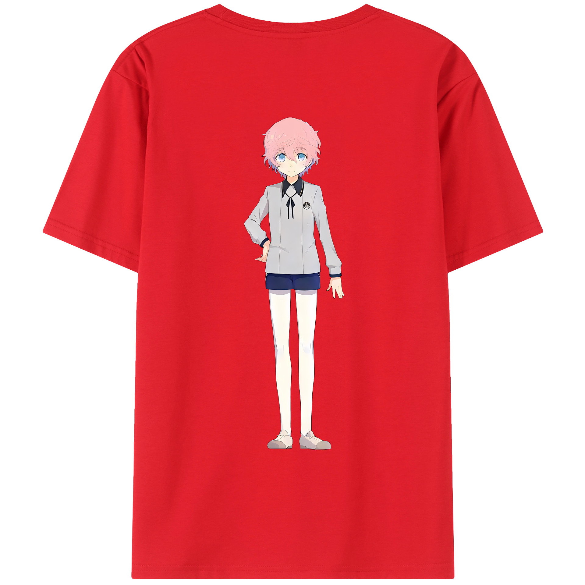 （画像用） 刀剣乱舞 Touken Ranbu 綿100％ メンズ半袖Tシャツ（バックプリント） 通気性