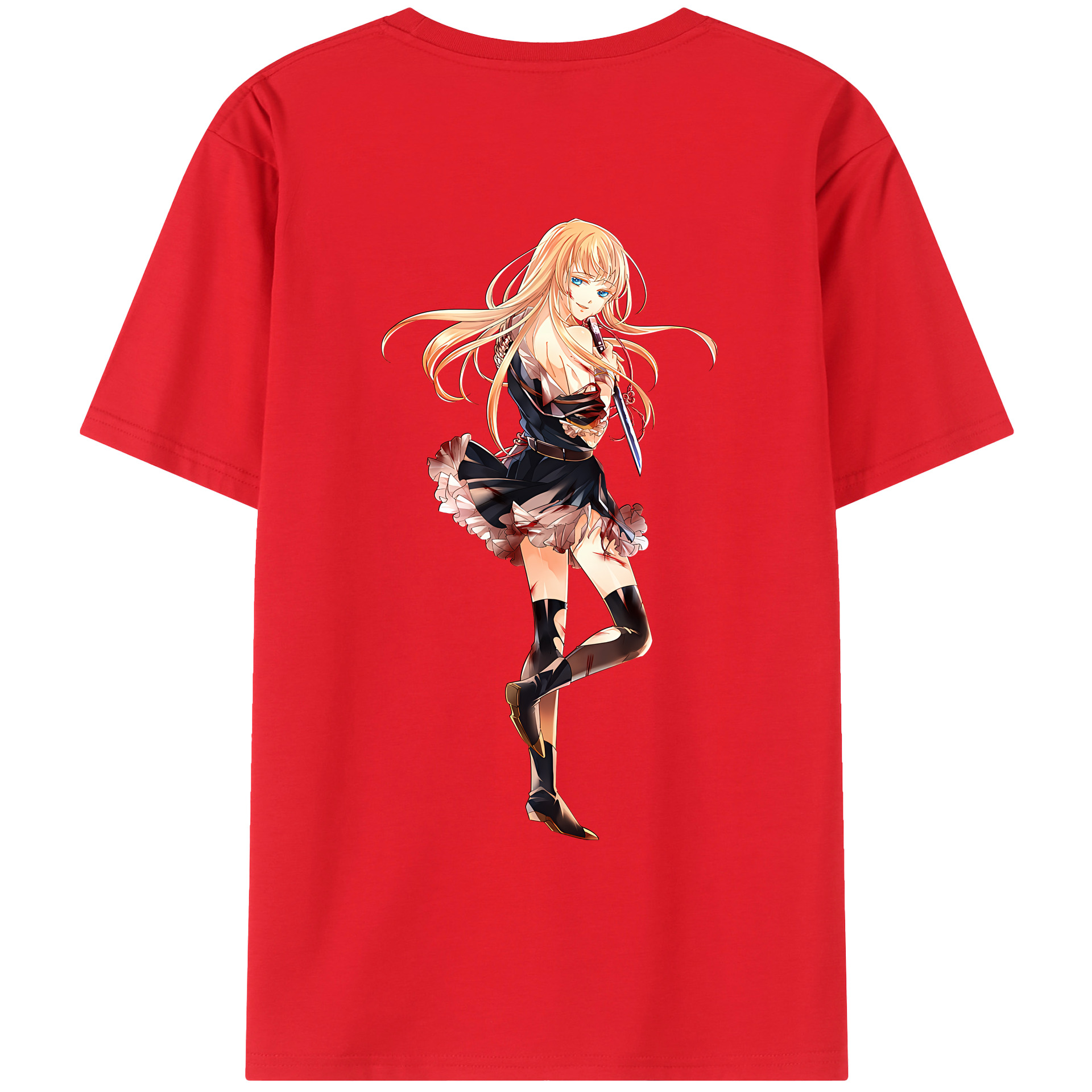 （画像用） 刀剣乱舞 Touken Ranbu 綿100％ メンズ半袖Tシャツ（バックプリント） 通気性