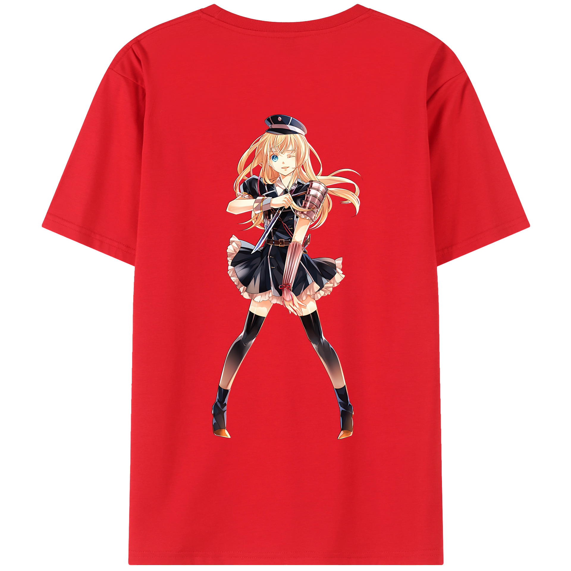 （画像用） 刀剣乱舞 Touken Ranbu 綿100％ メンズ半袖Tシャツ（バックプリント） 通気性