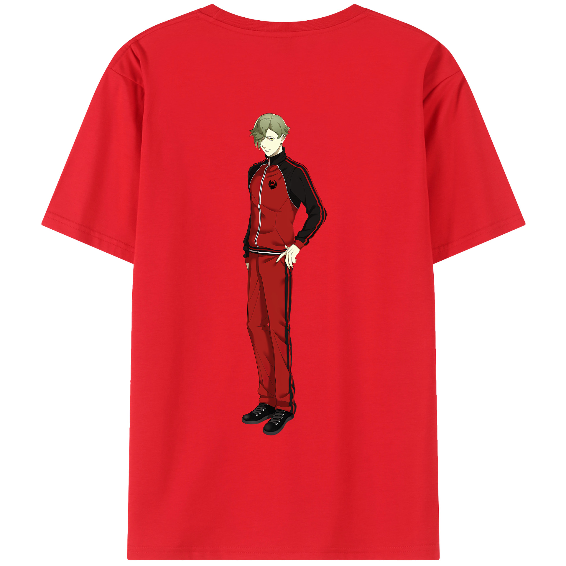 （画像用） 刀剣乱舞 Touken Ranbu 綿100％ メンズ半袖Tシャツ（バックプリント） 通気性