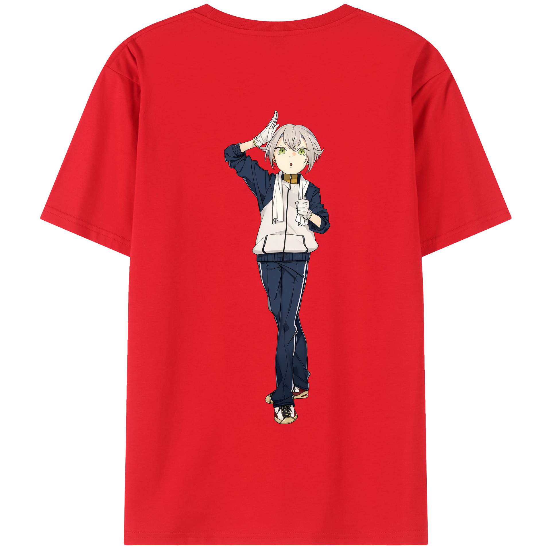 （画像用） 刀剣乱舞 Touken Ranbu 綿100％ メンズ半袖Tシャツ（バックプリント） 通気性