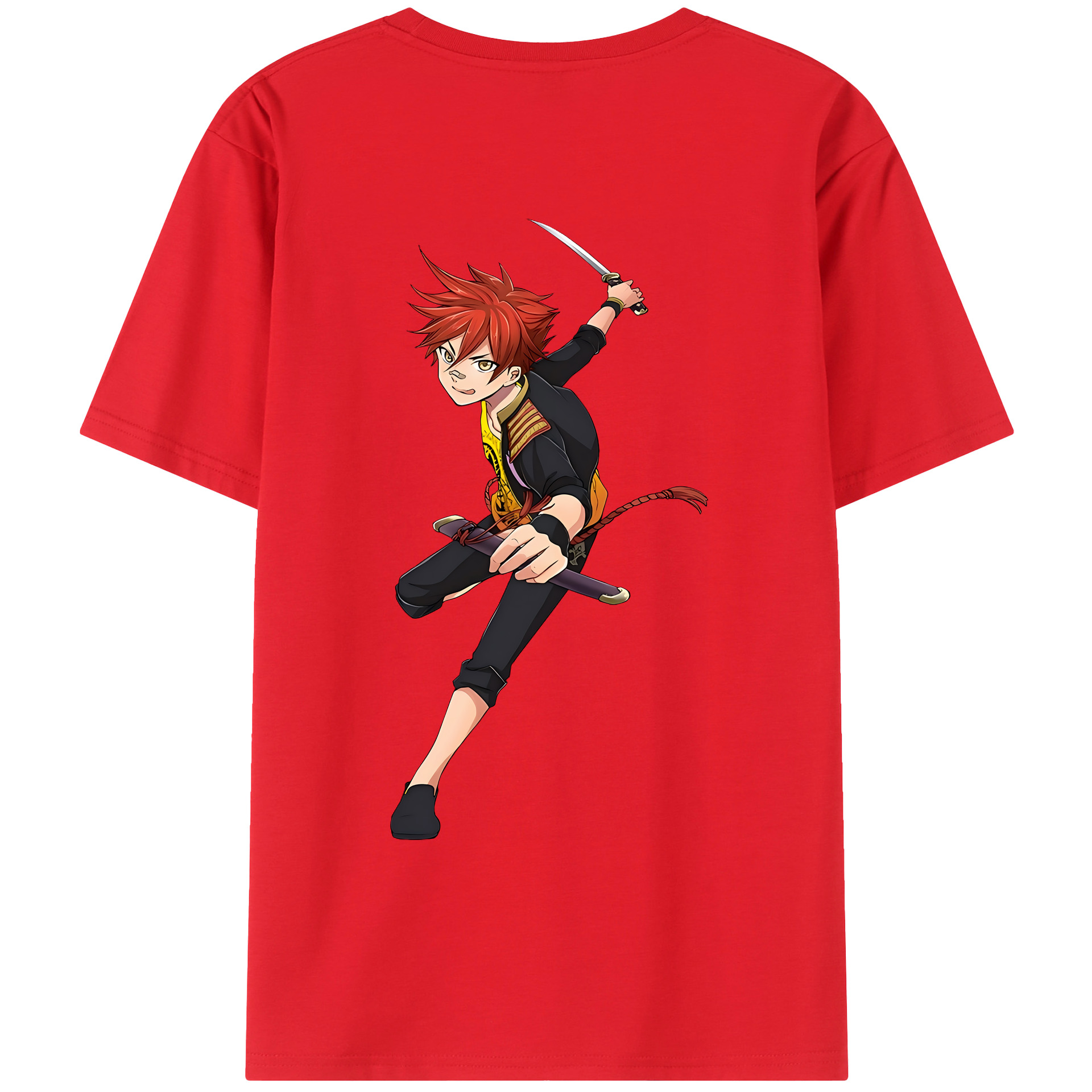 （画像用） 刀剣乱舞 Touken Ranbu 綿100％ メンズ半袖Tシャツ（バックプリント） 通気性