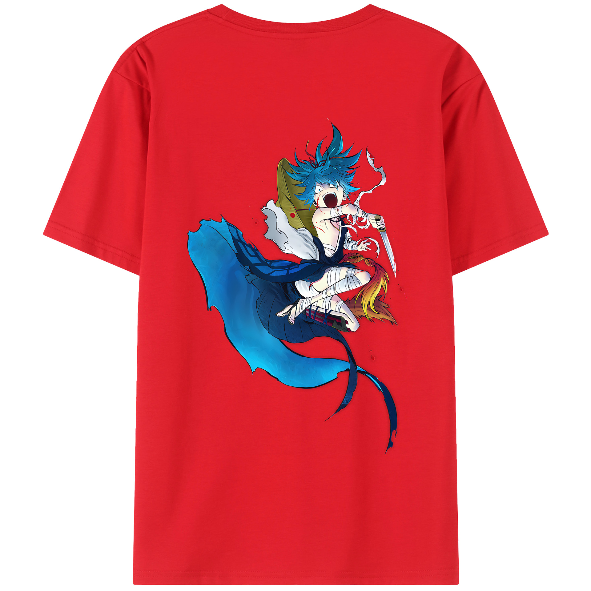 （画像用） 刀剣乱舞 Touken Ranbu 綿100％ メンズ半袖Tシャツ（バックプリント） 通気性