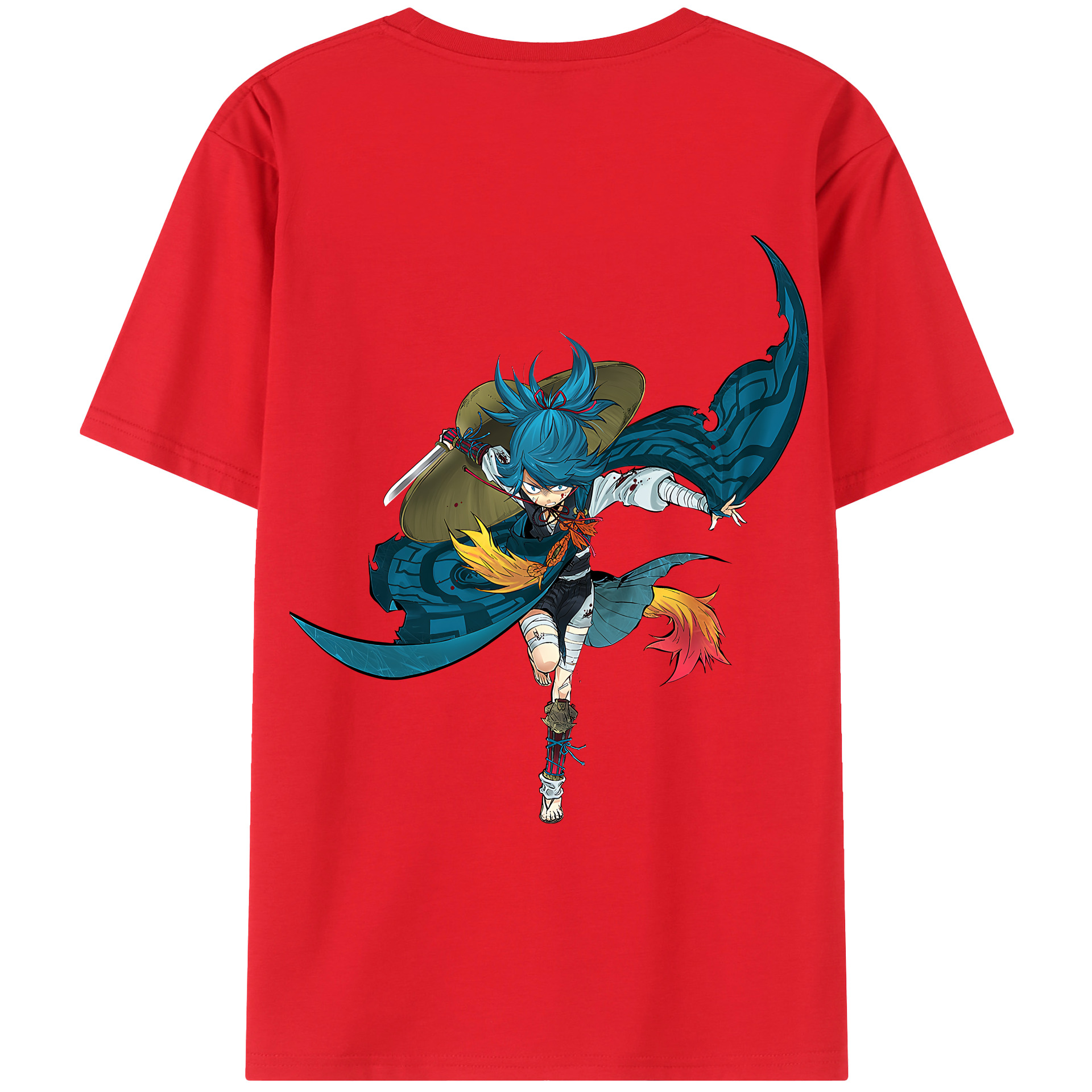 （画像用） 刀剣乱舞 Touken Ranbu 綿100％ メンズ半袖Tシャツ（バックプリント） 通気性