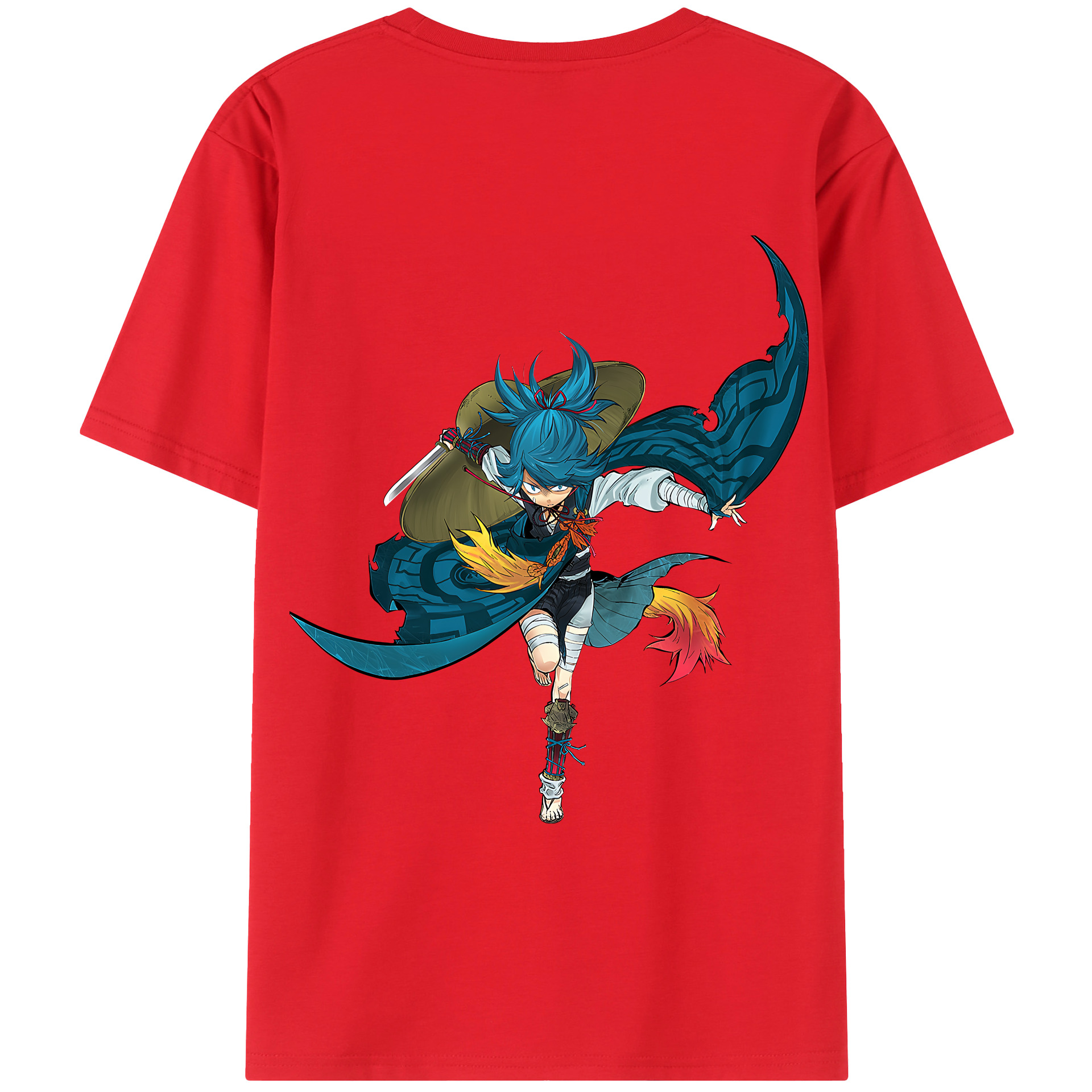 （画像用） 刀剣乱舞 Touken Ranbu 綿100％ メンズ半袖Tシャツ（バックプリント） 通気性