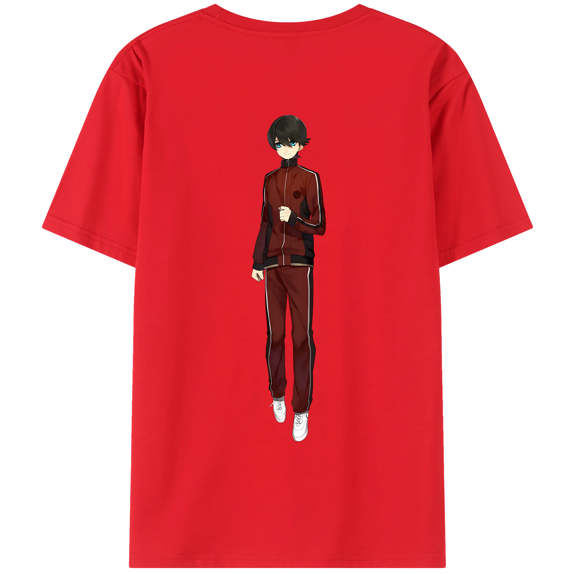 （画像用） 刀剣乱舞 Touken Ranbu 綿100％ メンズ半袖Tシャツ（バックプリント） 通気性