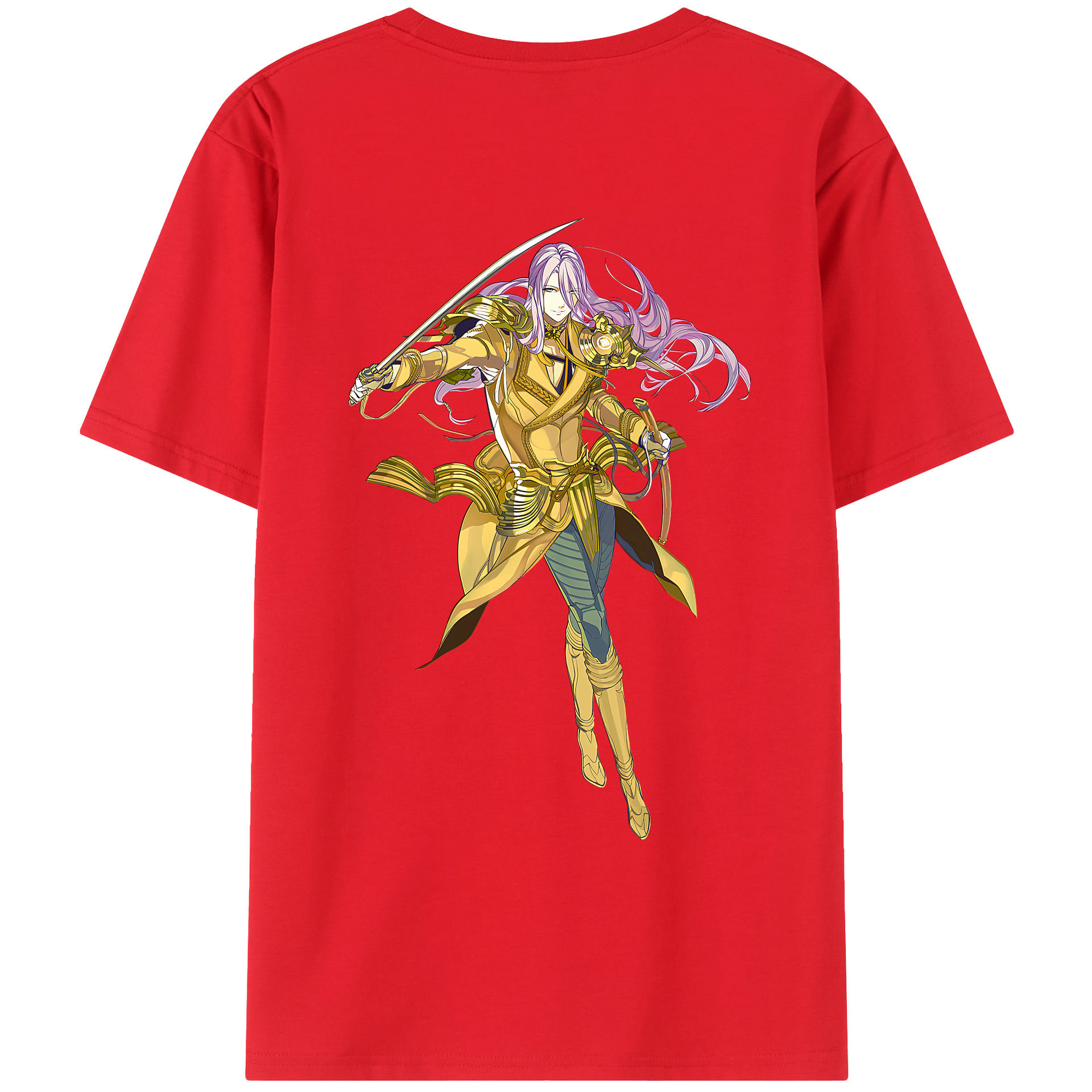 （画像用） 刀剣乱舞 Touken Ranbu 綿100％ メンズ半袖Tシャツ（バックプリント） 通気性
