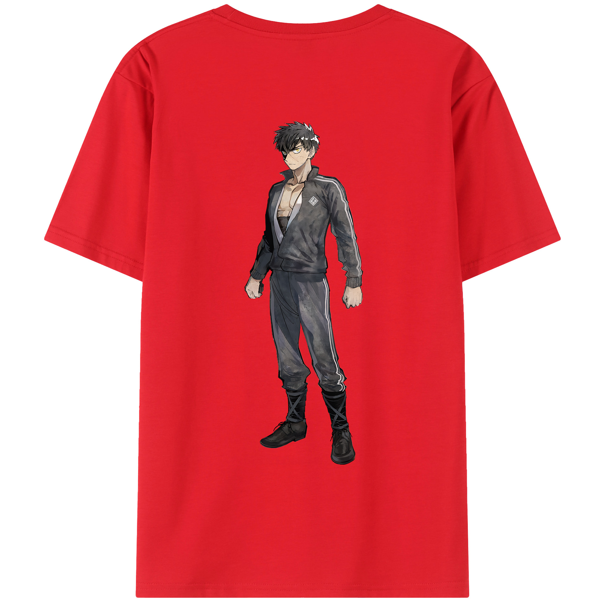 （画像用） 刀剣乱舞 Touken Ranbu 綿100％ メンズ半袖Tシャツ（バックプリント） 通気性