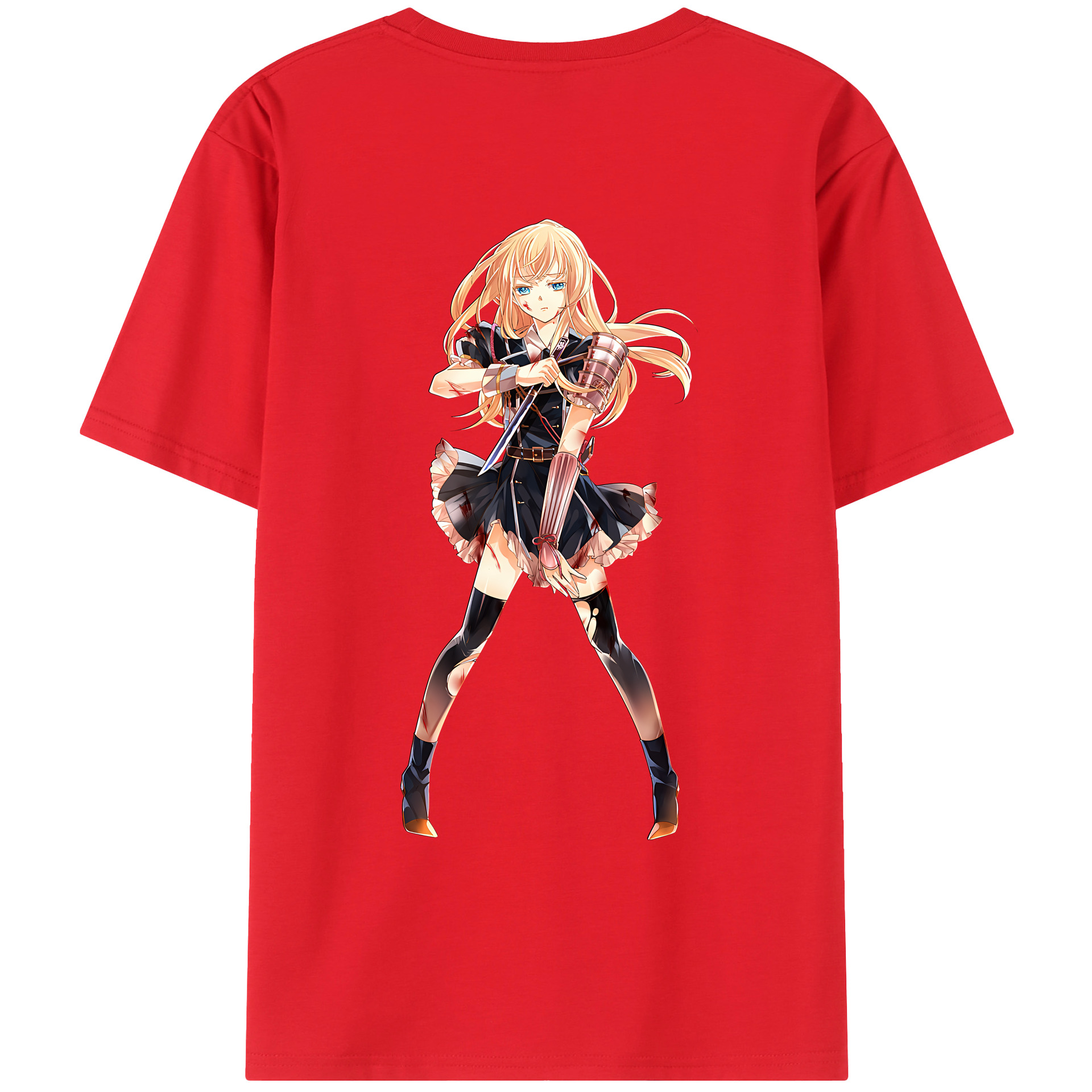 （画像用） 刀剣乱舞 Touken Ranbu 綿100％ メンズ半袖Tシャツ（バックプリント） 通気性