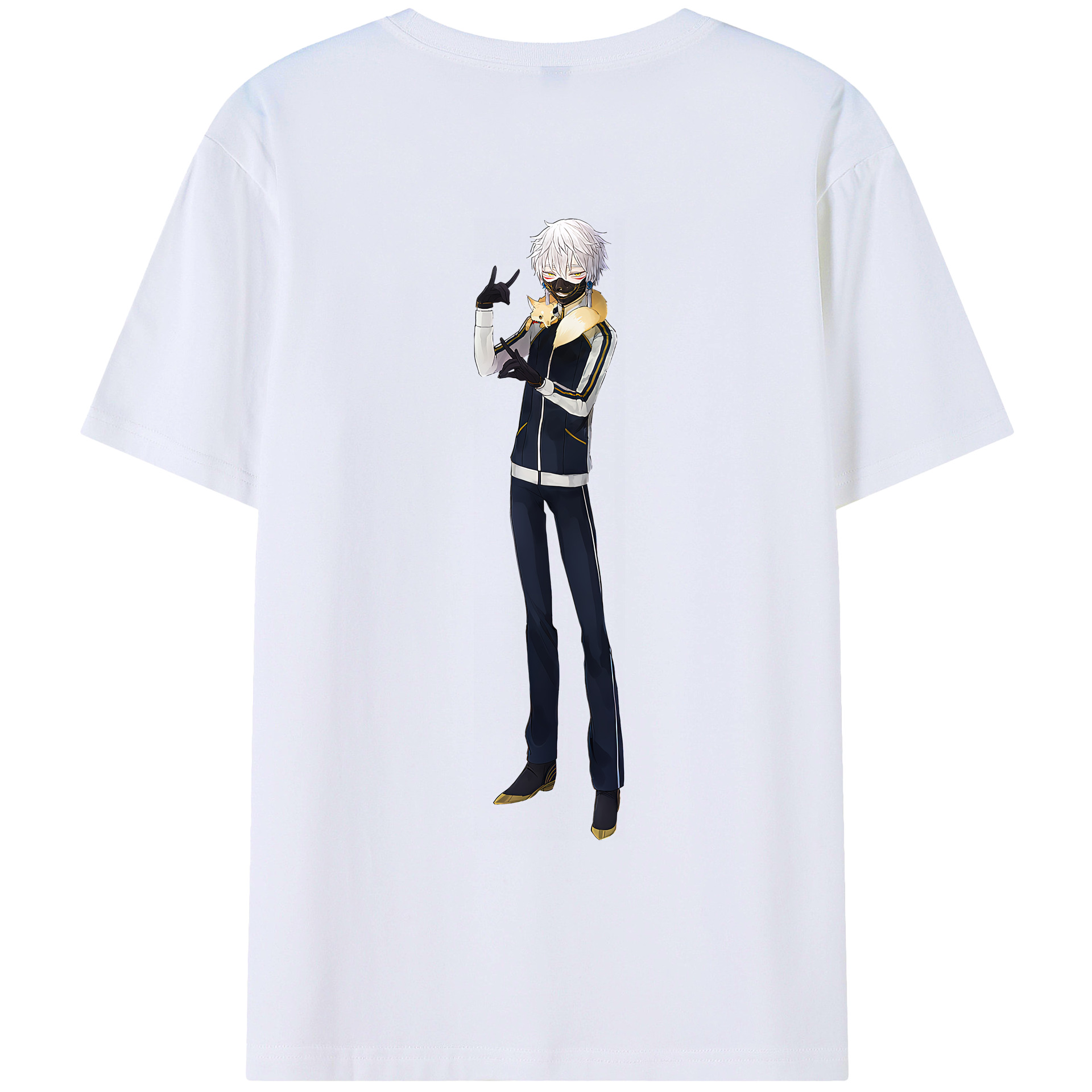 （画像用） 刀剣乱舞 Touken Ranbu 綿100％ メンズ半袖Tシャツ（バックプリント） 通気性
