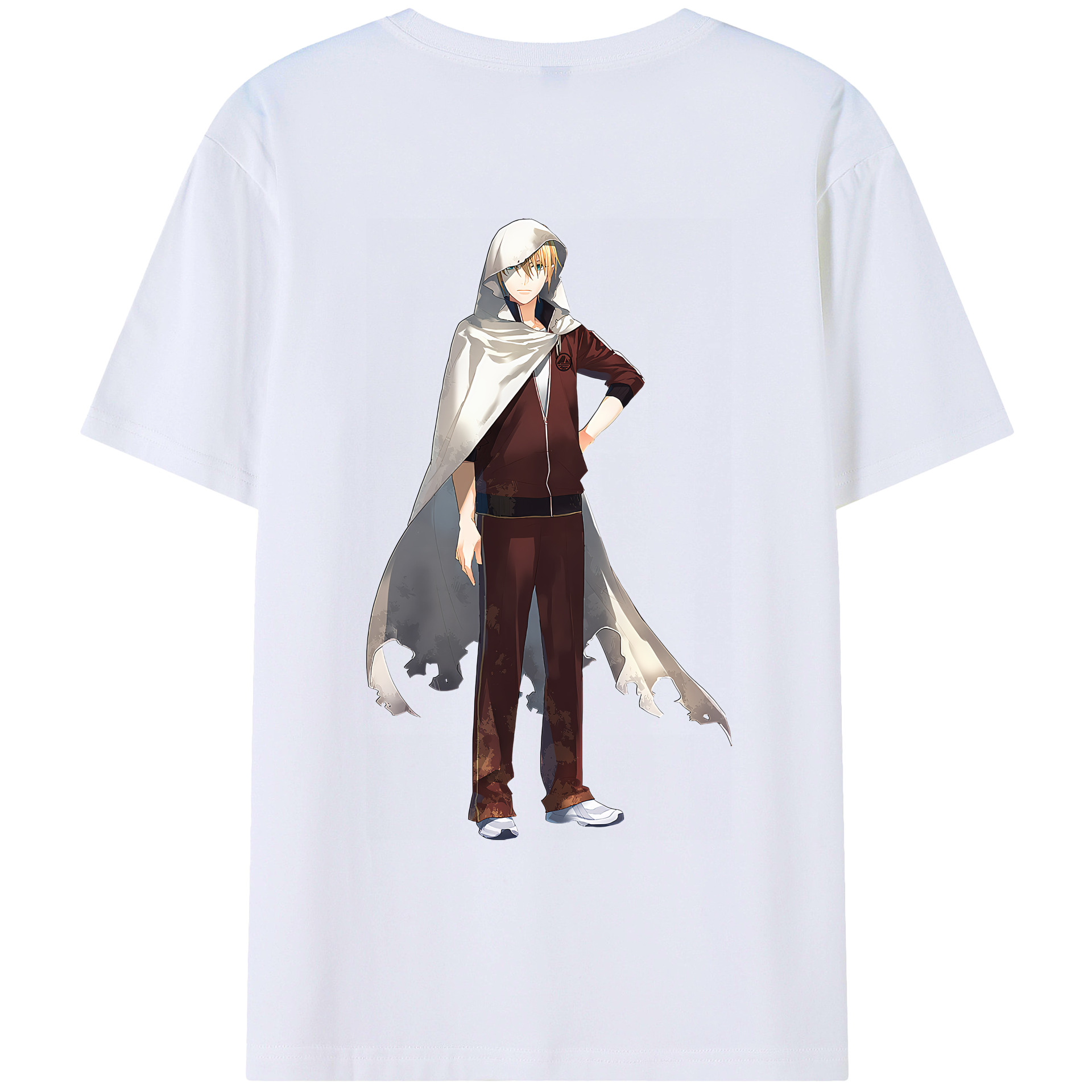 （画像用） 刀剣乱舞 Touken Ranbu 綿100％ メンズ半袖Tシャツ（バックプリント） 通気性