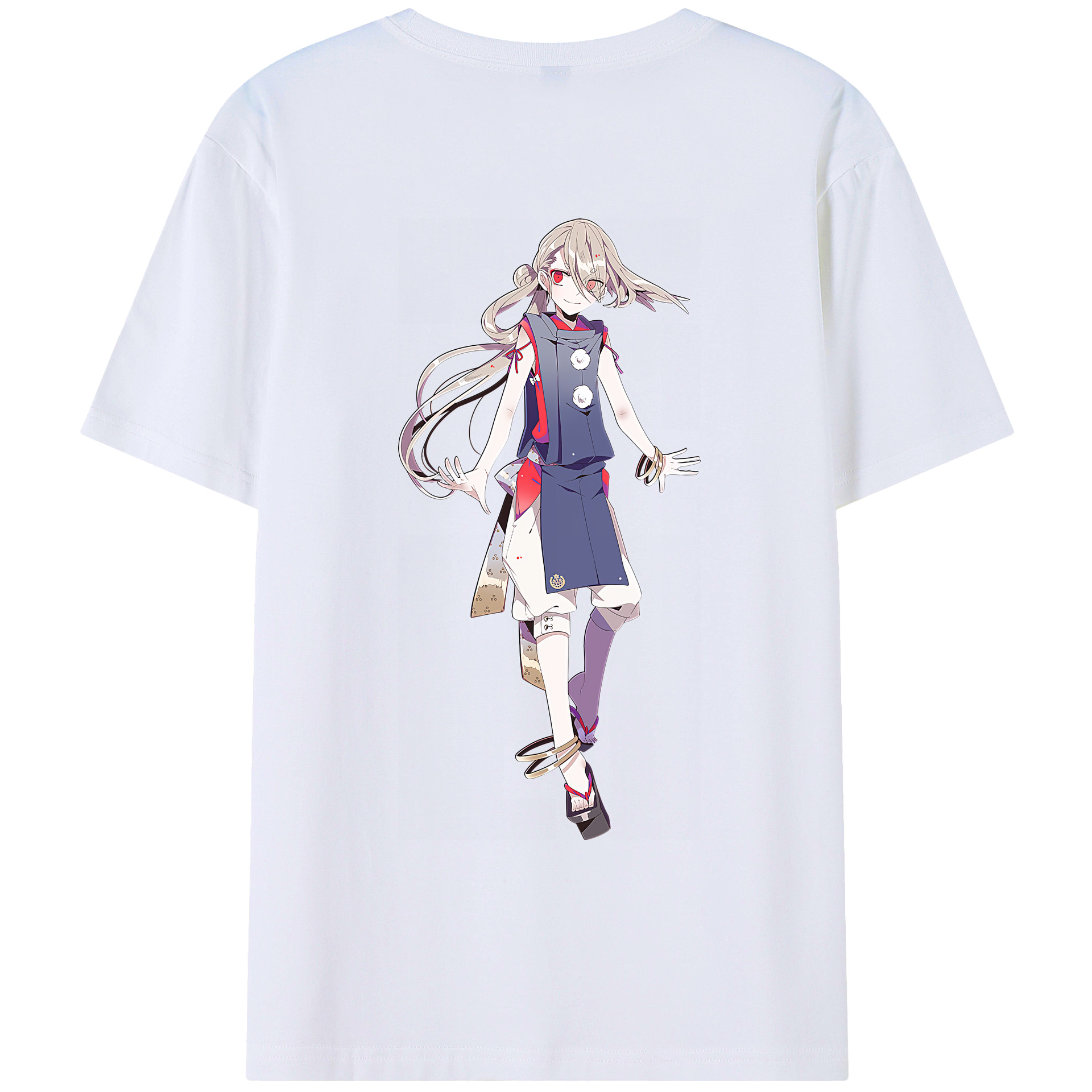 （画像用） 刀剣乱舞 Touken Ranbu 綿100％ メンズ半袖Tシャツ（バックプリント） 通気性