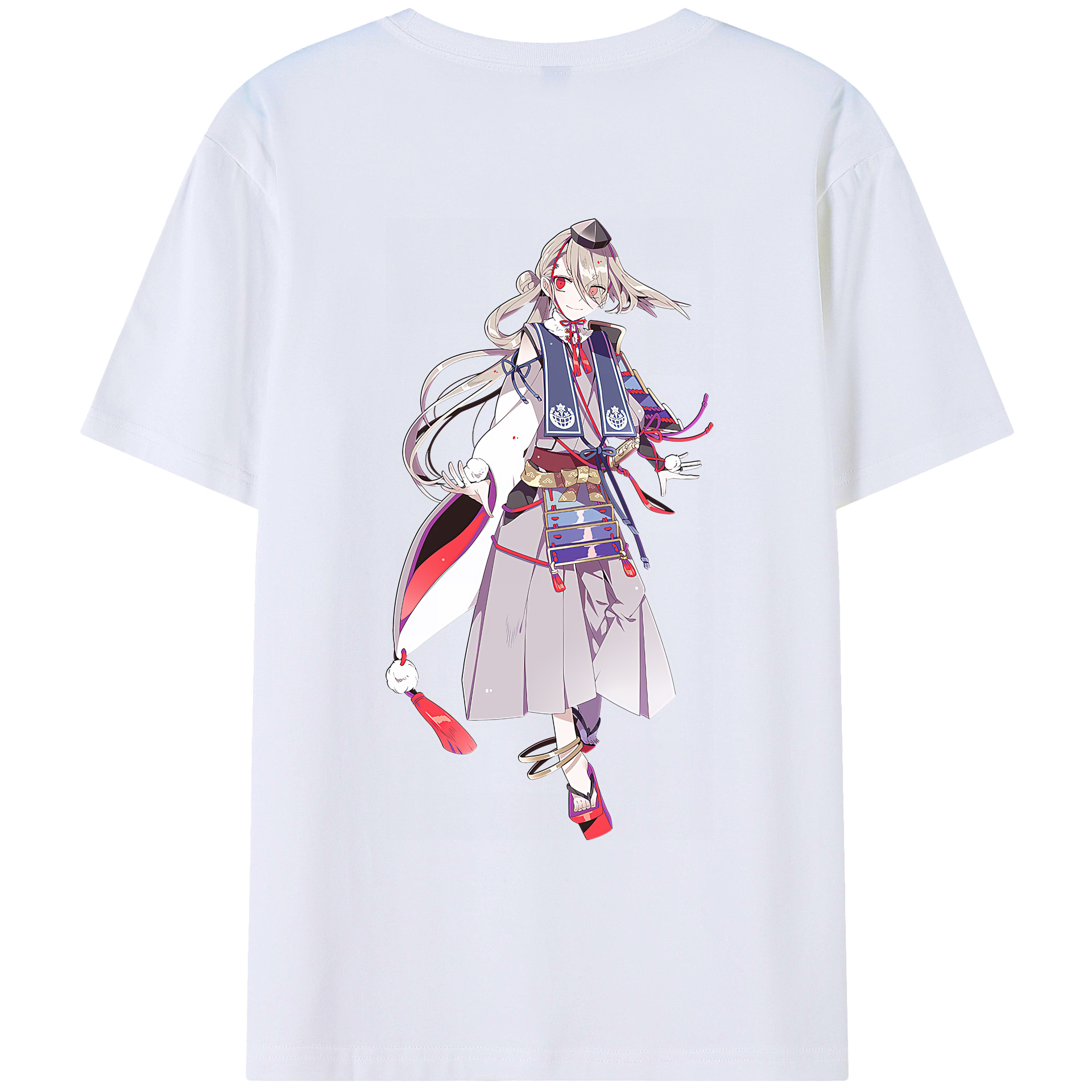 （画像用） 刀剣乱舞 Touken Ranbu 綿100％ メンズ半袖Tシャツ（バックプリント） 通気性