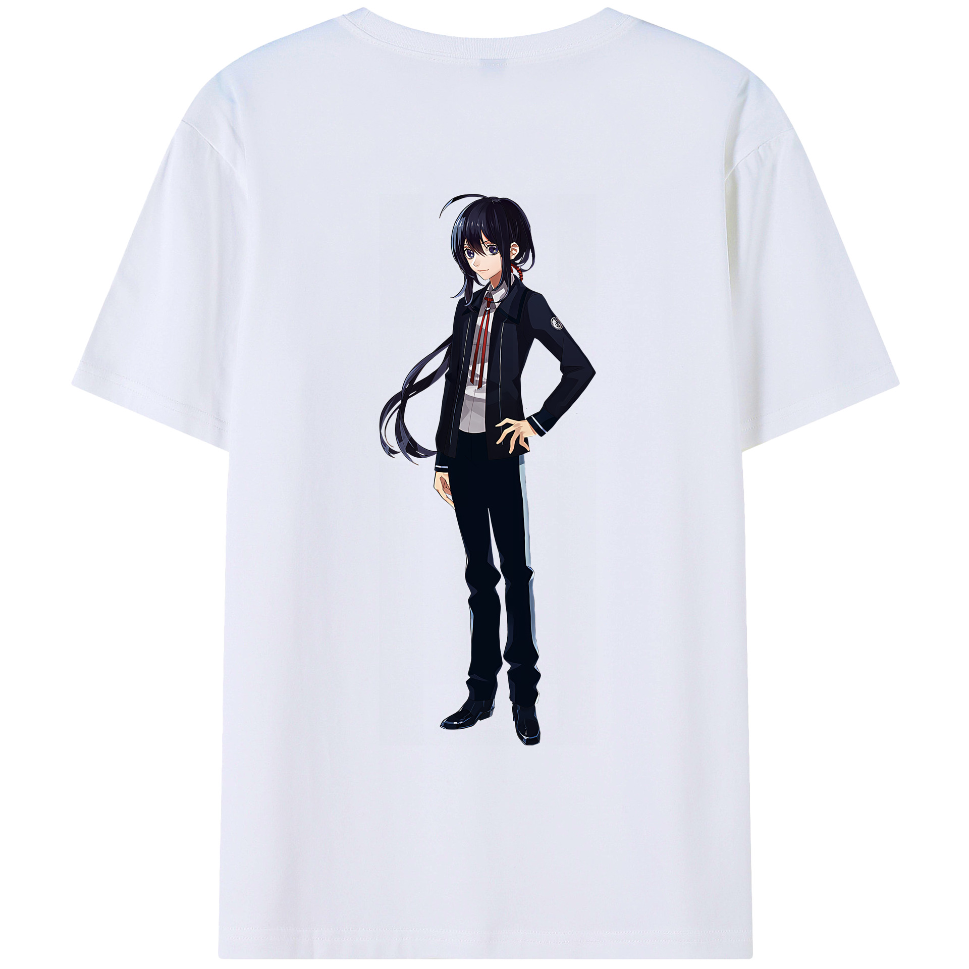 （画像用） 刀剣乱舞 Touken Ranbu 綿100％ メンズ半袖Tシャツ（バックプリント） 通気性