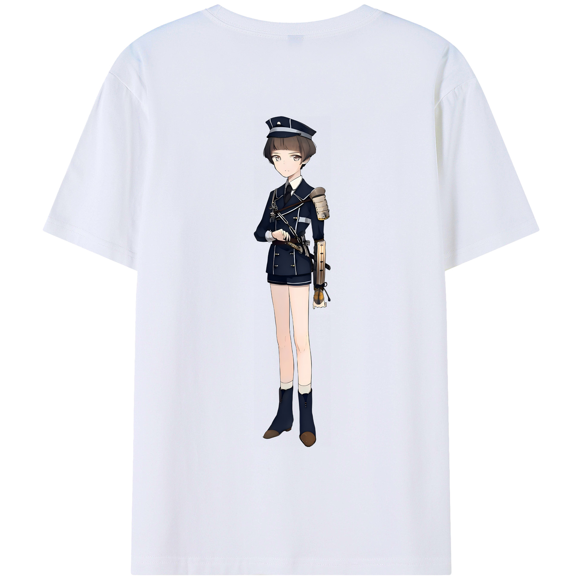 （画像用） 刀剣乱舞 Touken Ranbu 綿100％ メンズ半袖Tシャツ（バックプリント） 通気性
