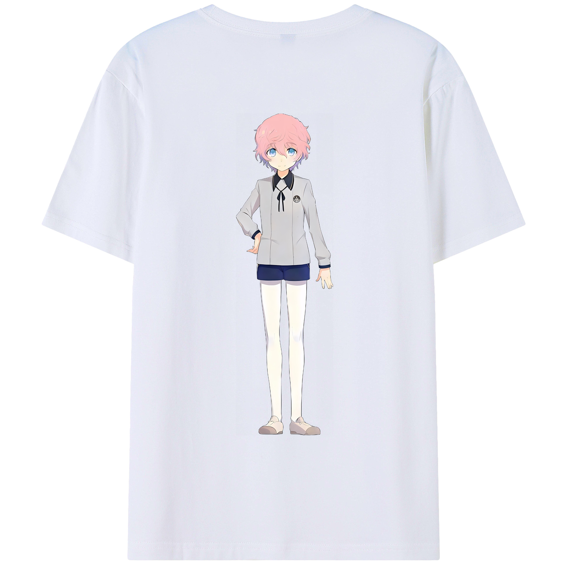 （画像用） 刀剣乱舞 Touken Ranbu 綿100％ メンズ半袖Tシャツ（バックプリント） 通気性