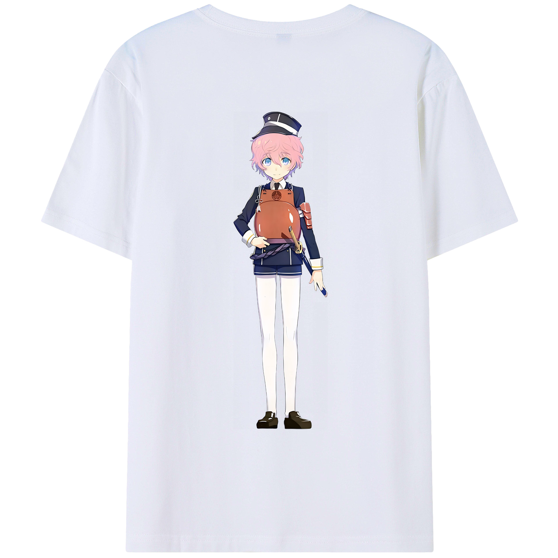 （画像用） 刀剣乱舞 Touken Ranbu 綿100％ メンズ半袖Tシャツ（バックプリント） 通気性