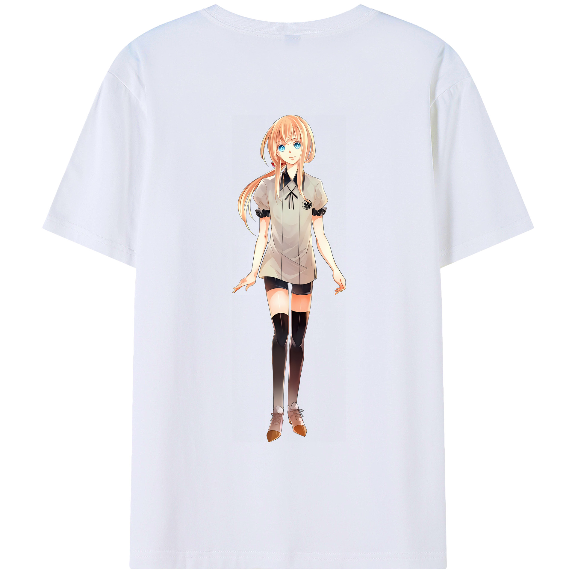 （画像用） 刀剣乱舞 Touken Ranbu 綿100％ メンズ半袖Tシャツ（バックプリント） 通気性