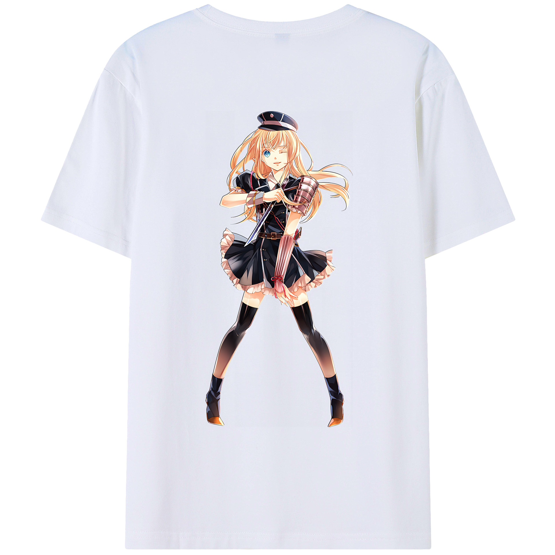 （画像用） 刀剣乱舞 Touken Ranbu 綿100％ メンズ半袖Tシャツ（バックプリント） 通気性