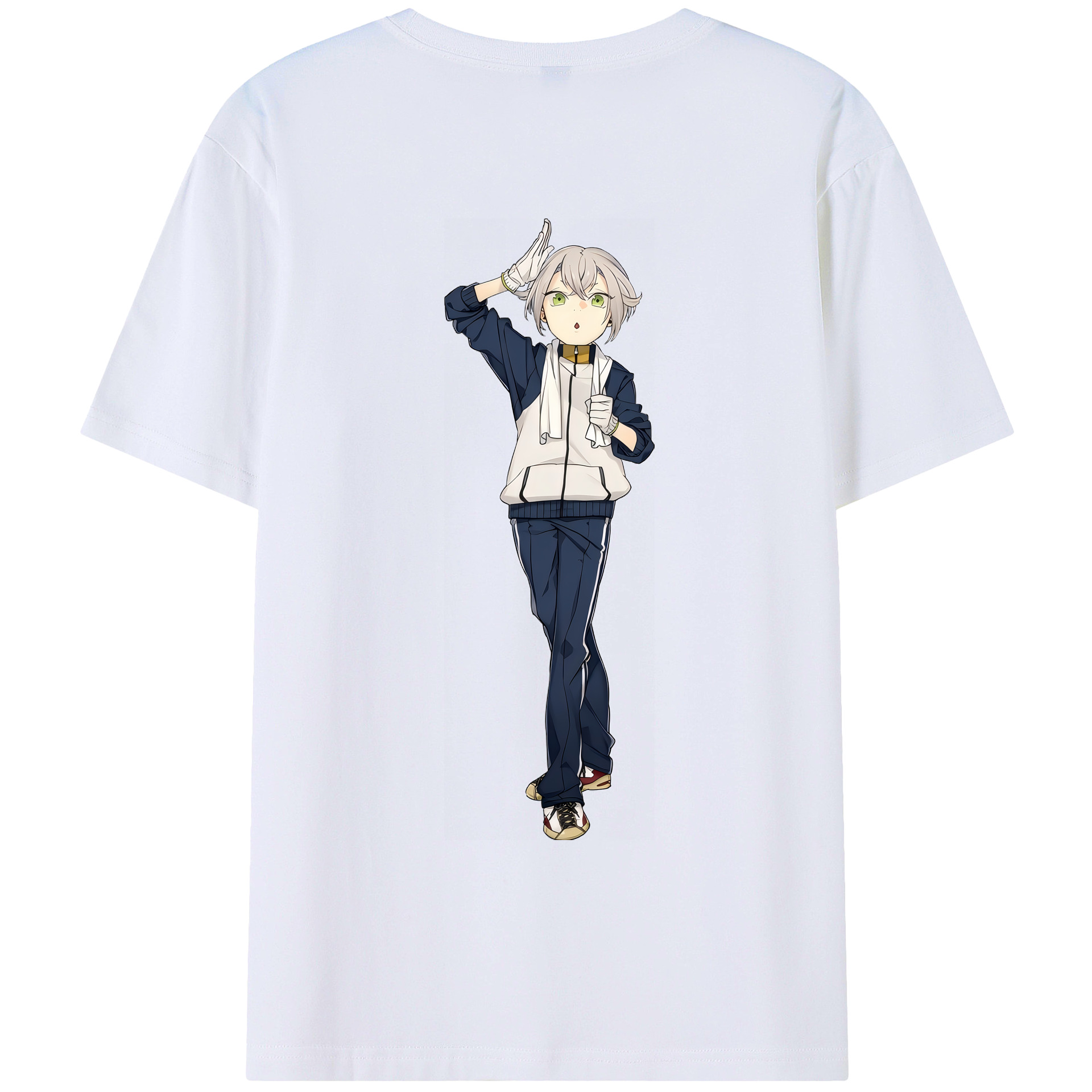 （画像用） 刀剣乱舞 Touken Ranbu 綿100％ メンズ半袖Tシャツ（バックプリント） 通気性