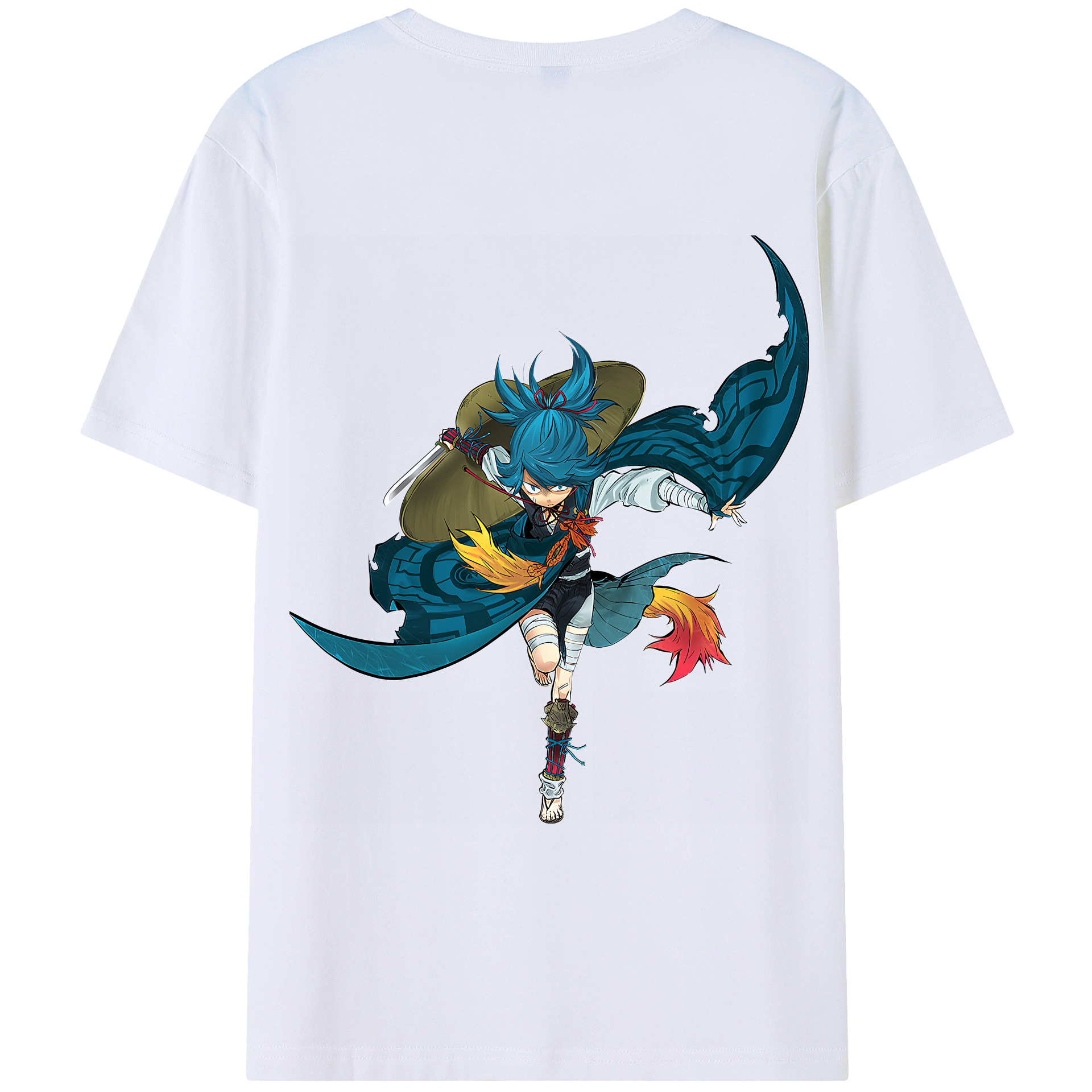（画像用） 刀剣乱舞 Touken Ranbu 綿100％ メンズ半袖Tシャツ（バックプリント） 通気性