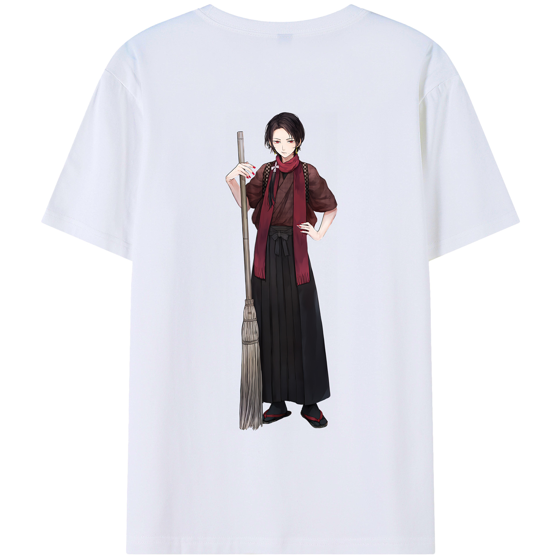 （画像用） 刀剣乱舞 Touken Ranbu 綿100％ メンズ半袖Tシャツ（バックプリント） 通気性