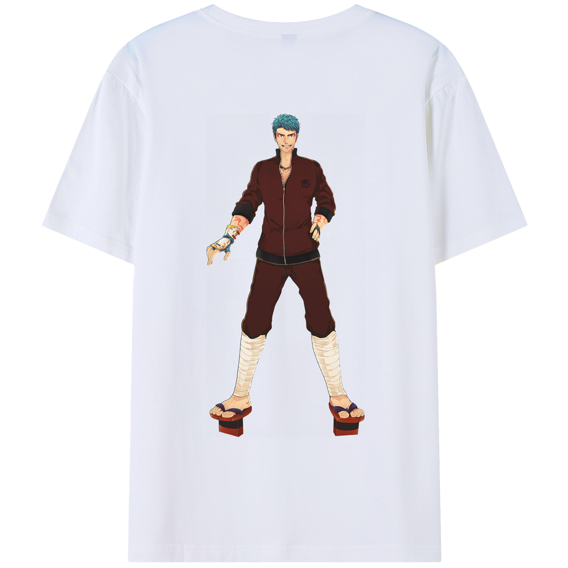 （画像用） 刀剣乱舞 Touken Ranbu 綿100％ メンズ半袖Tシャツ（バックプリント） 通気性
