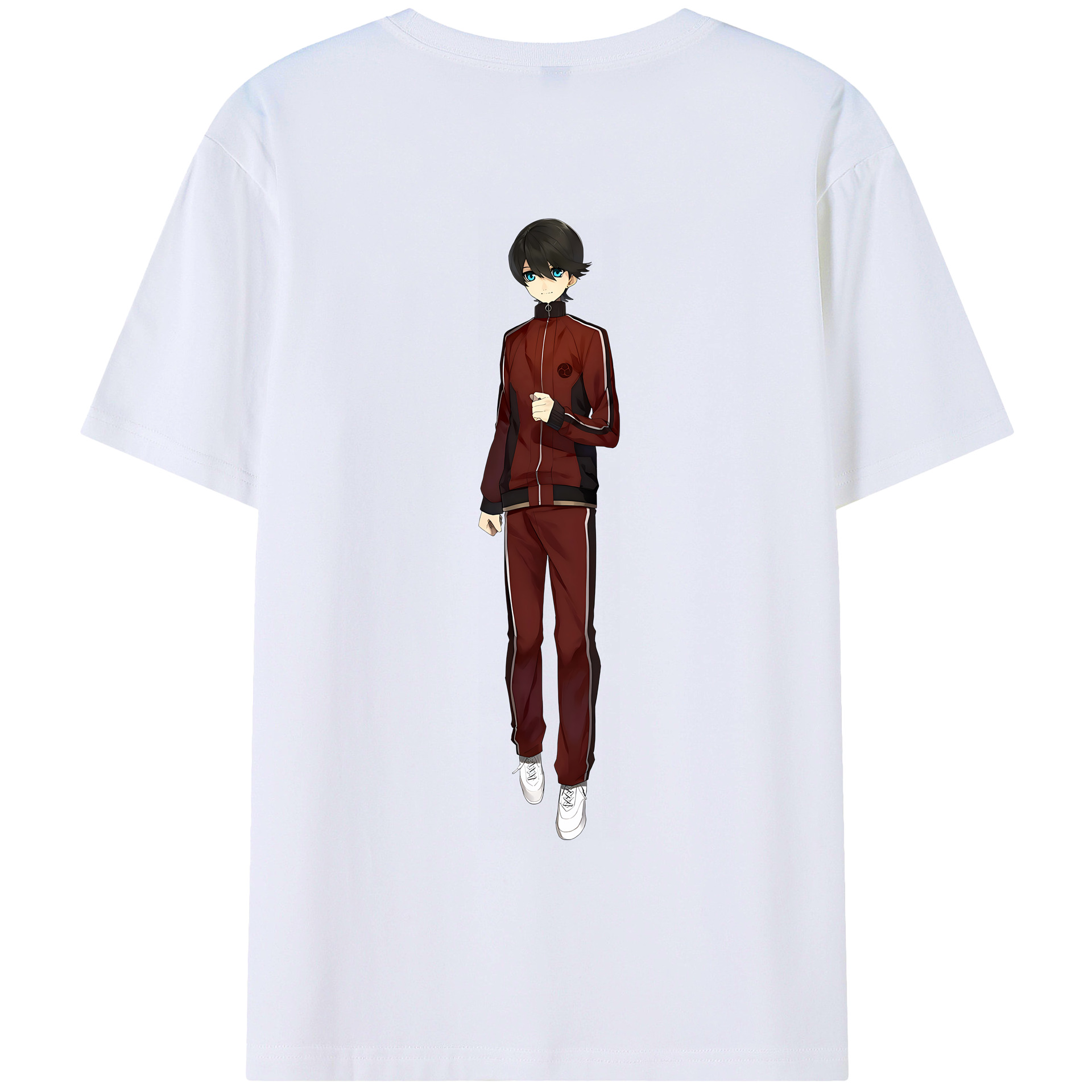 （画像用） 刀剣乱舞 Touken Ranbu 綿100％ メンズ半袖Tシャツ（バックプリント） 通気性