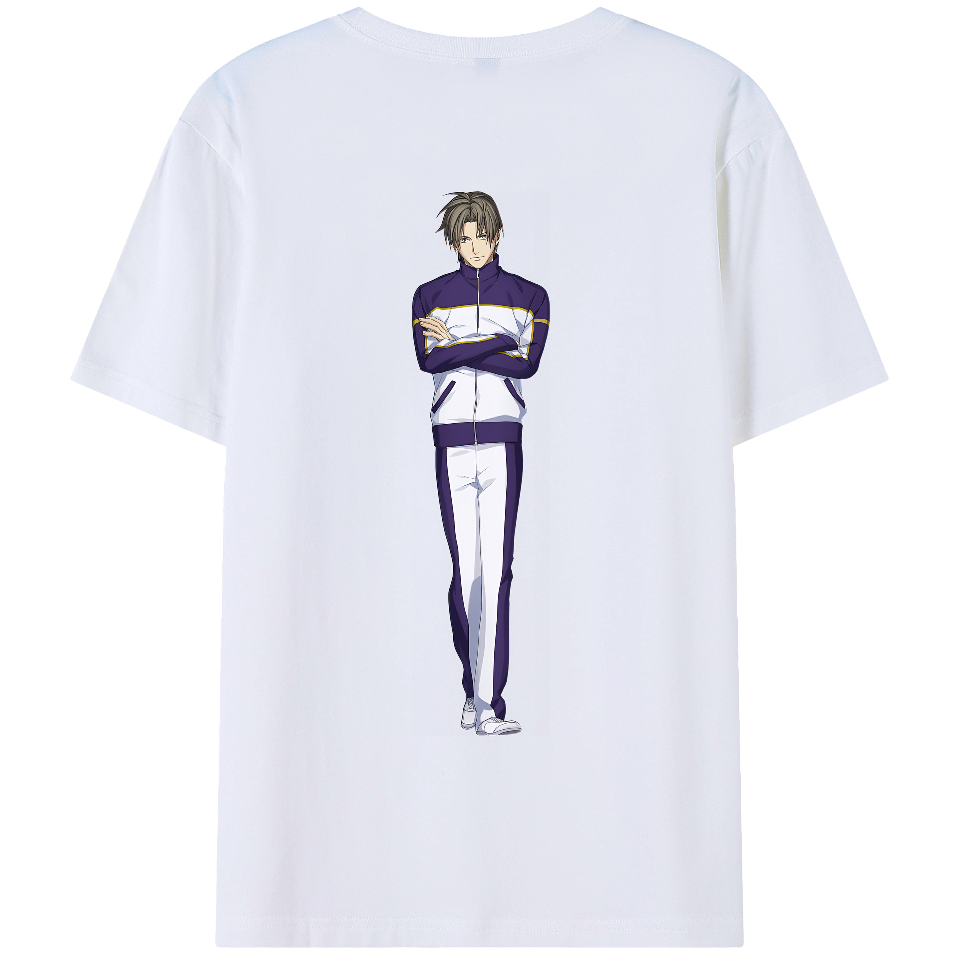 （画像用） 刀剣乱舞 Touken Ranbu 綿100％ メンズ半袖Tシャツ（バックプリント） 通気性