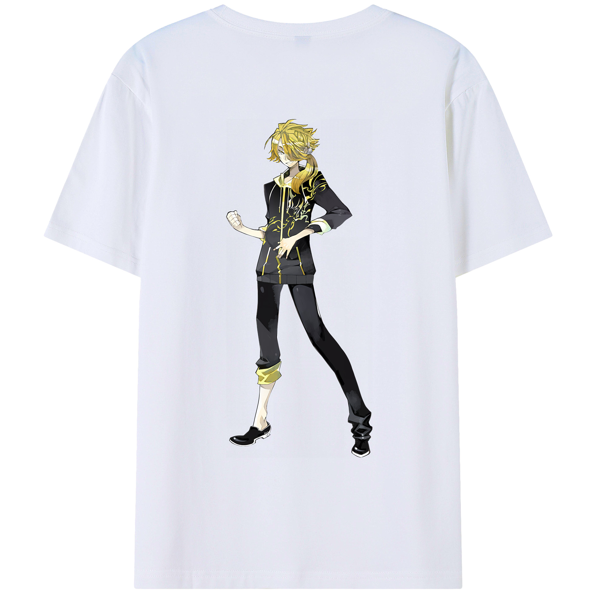 （画像用） 刀剣乱舞 Touken Ranbu 綿100％ メンズ半袖Tシャツ（バックプリント） 通気性
