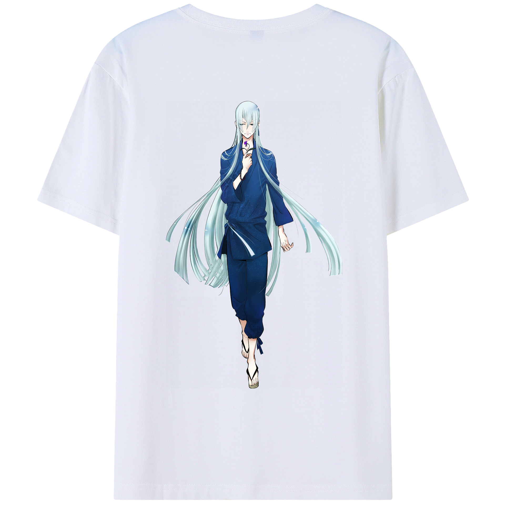 （画像用） 刀剣乱舞 Touken Ranbu 綿100％ メンズ半袖Tシャツ（バックプリント） 通気性