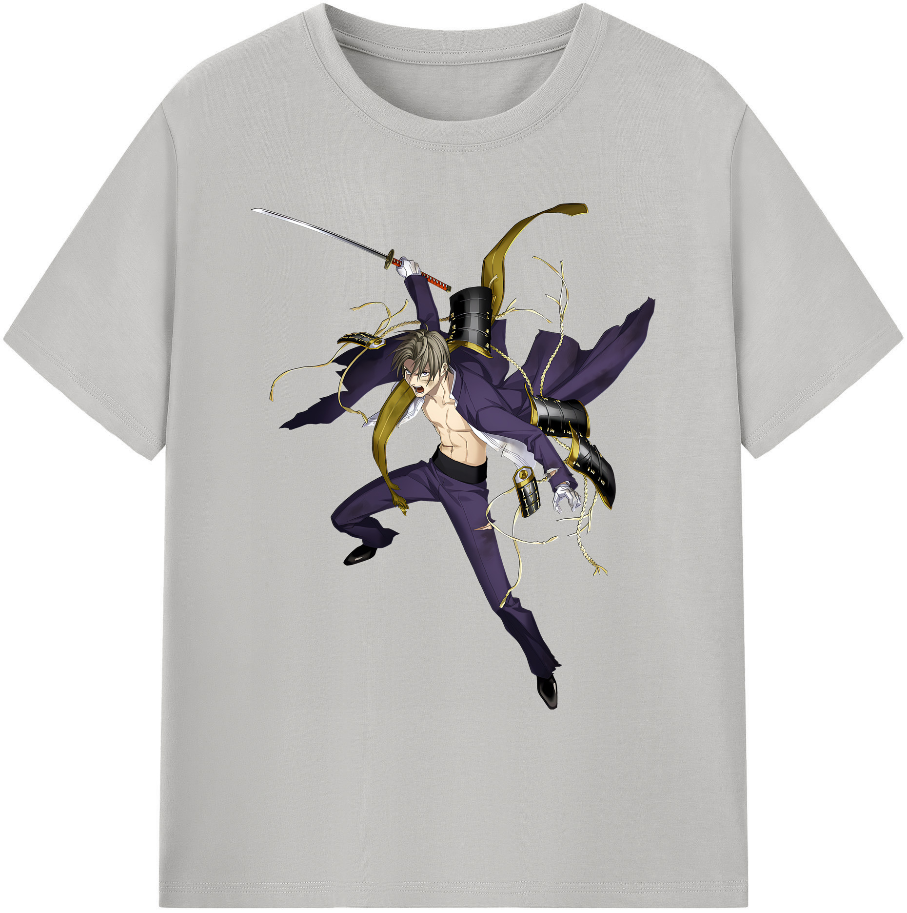 （画像用） 刀剣乱舞 Touken Ranbu 綿100％ メンズ半袖Tシャツ｜肌触りやわらか＆通気性