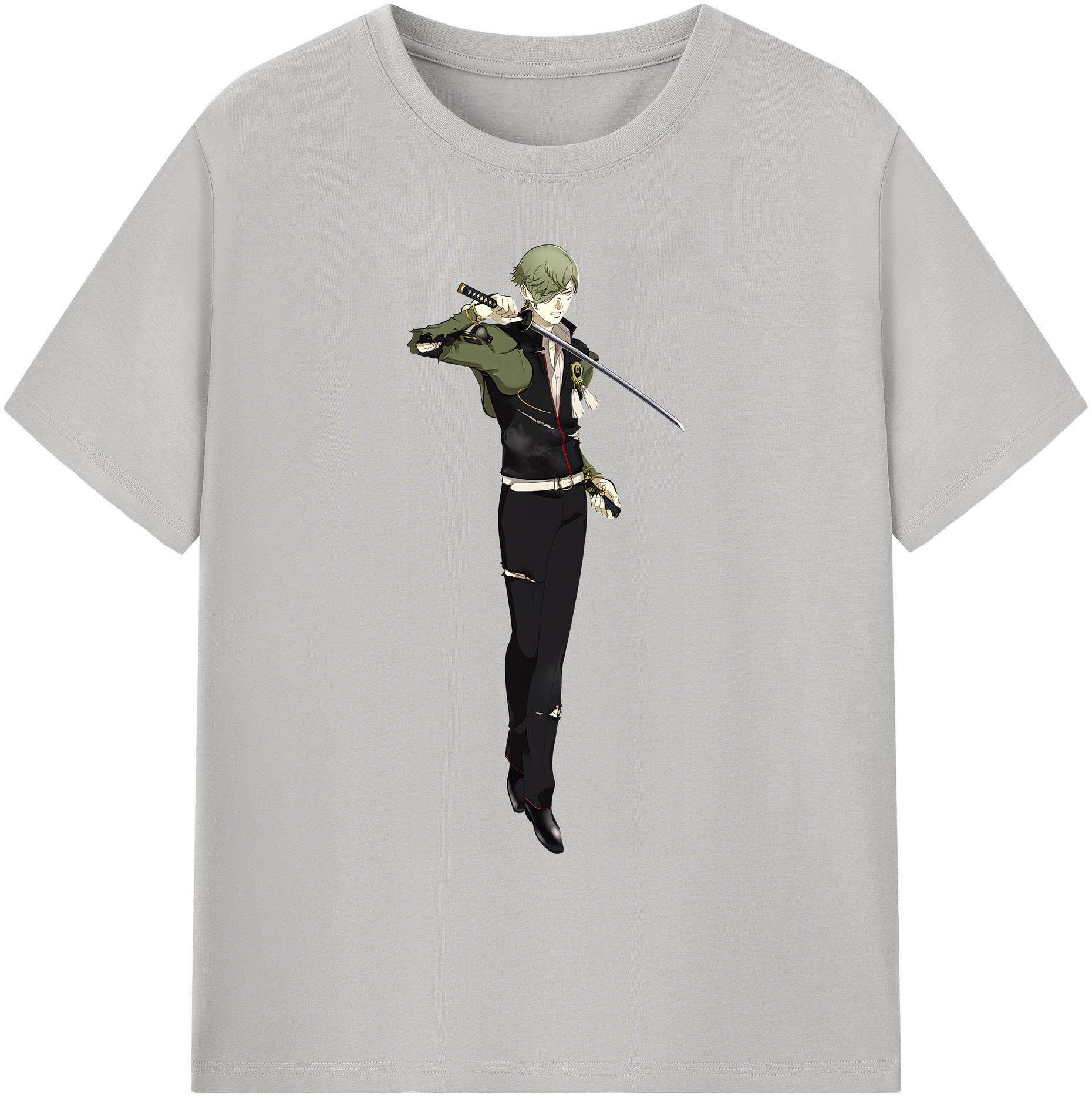 （画像用） 刀剣乱舞 Touken Ranbu 綿100％ メンズ半袖Tシャツ｜肌触りやわらか＆通気性