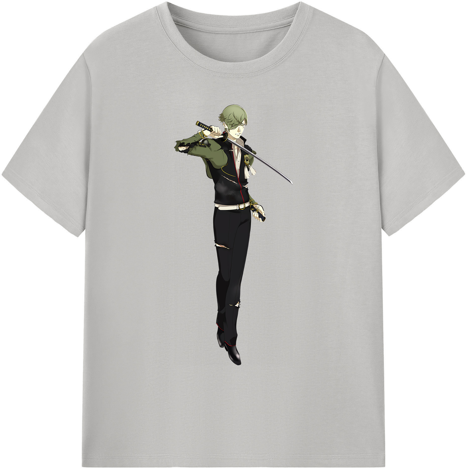 （画像用） 刀剣乱舞 Touken Ranbu 綿100％ メンズ半袖Tシャツ｜肌触りやわらか＆通気性