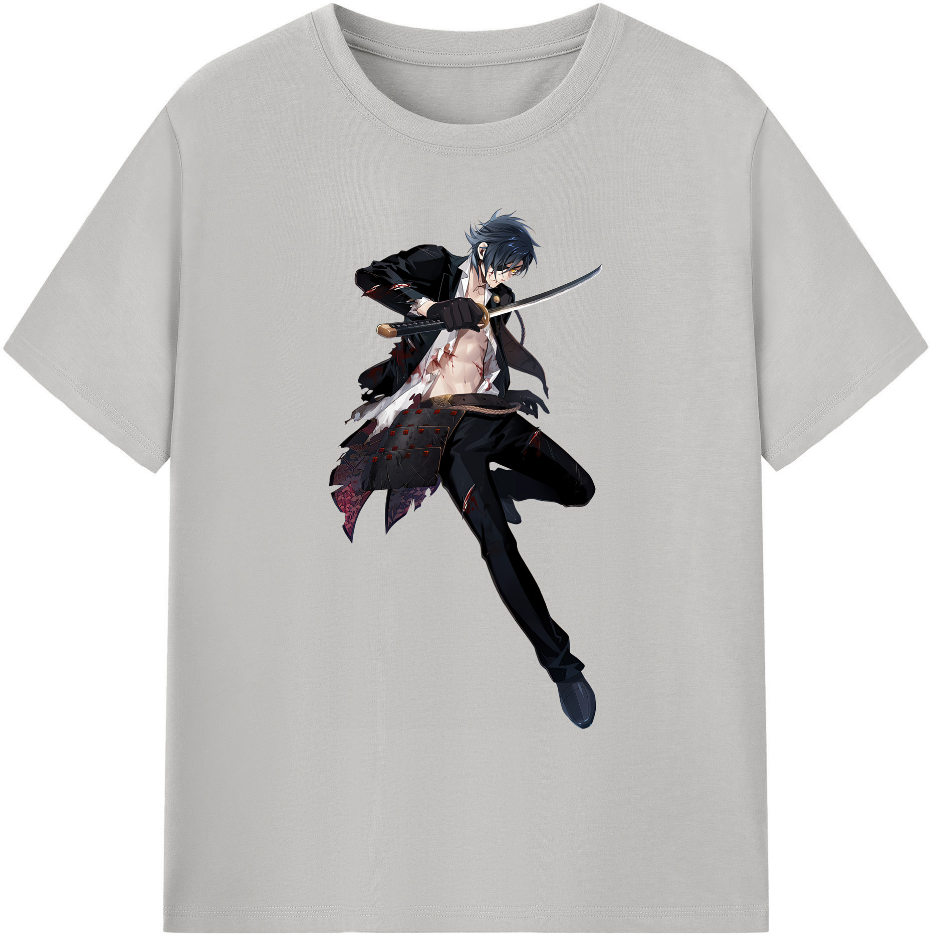 （画像用） 刀剣乱舞 Touken Ranbu 綿100％ メンズ半袖Tシャツ｜肌触りやわらか＆通気性