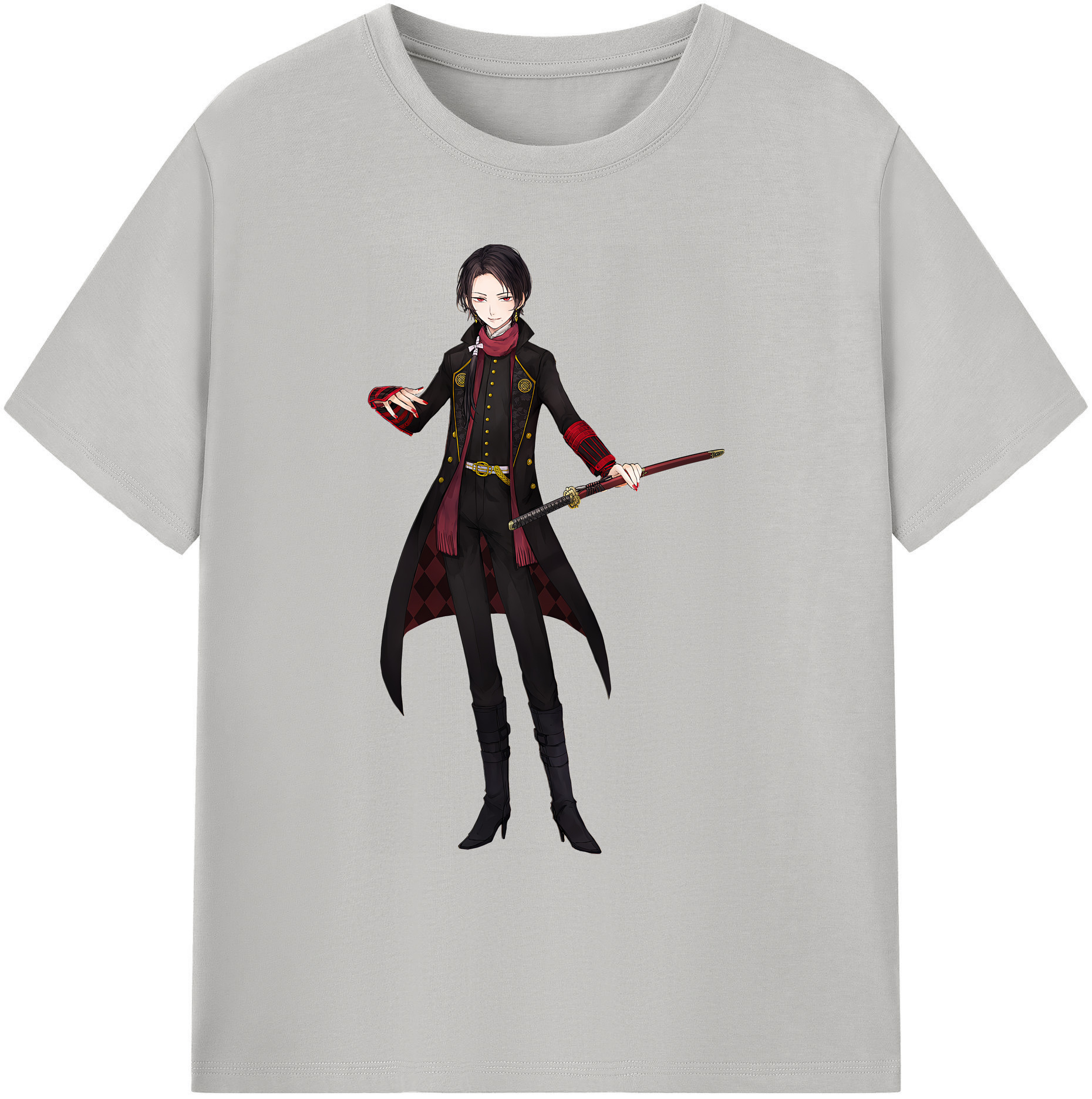 （画像用） 刀剣乱舞 Touken Ranbu 綿100％ メンズ半袖Tシャツ｜肌触りやわらか＆通気性