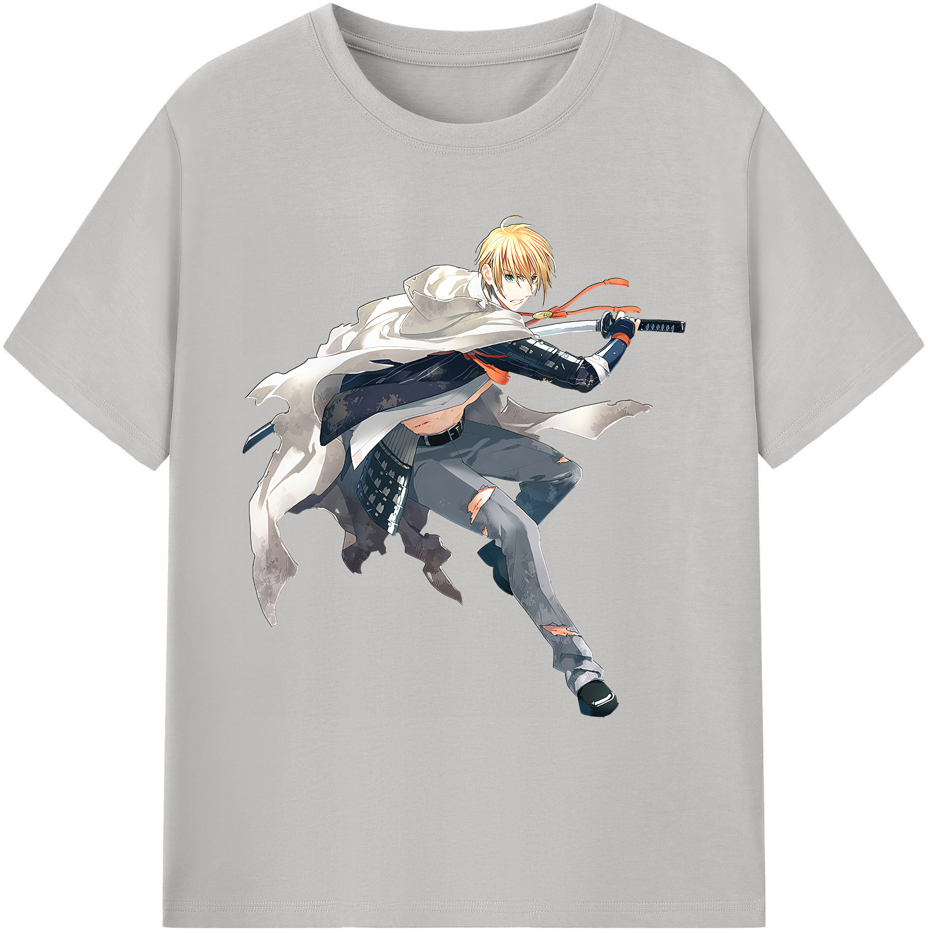 （画像用） 刀剣乱舞 Touken Ranbu 綿100％ メンズ半袖Tシャツ｜肌触りやわらか＆通気性