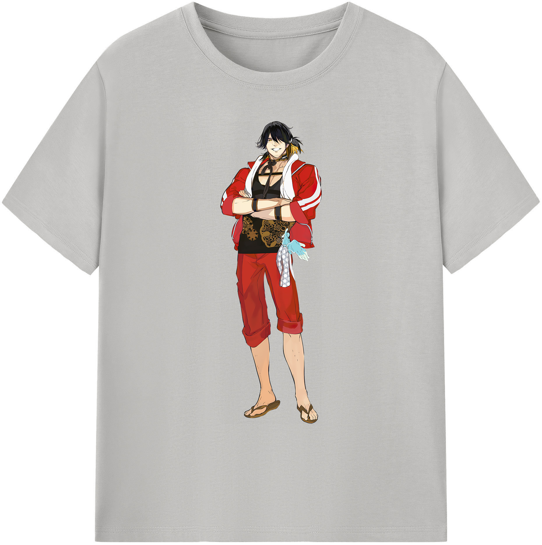 （画像用） 刀剣乱舞 Touken Ranbu 綿100％ メンズ半袖Tシャツ｜肌触りやわらか＆通気性