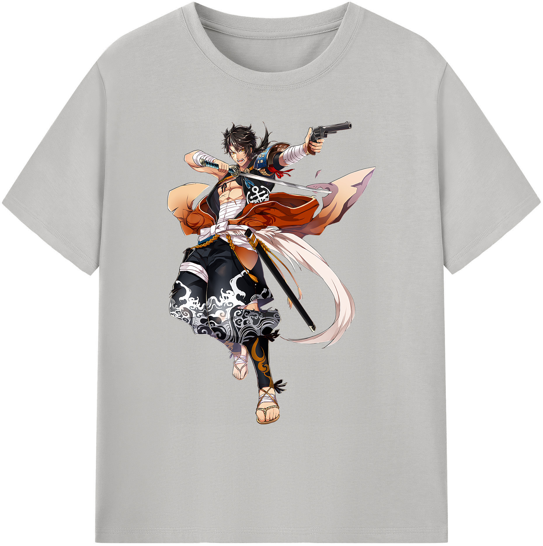 （画像用） 刀剣乱舞 Touken Ranbu 綿100％ メンズ半袖Tシャツ｜肌触りやわらか＆通気性