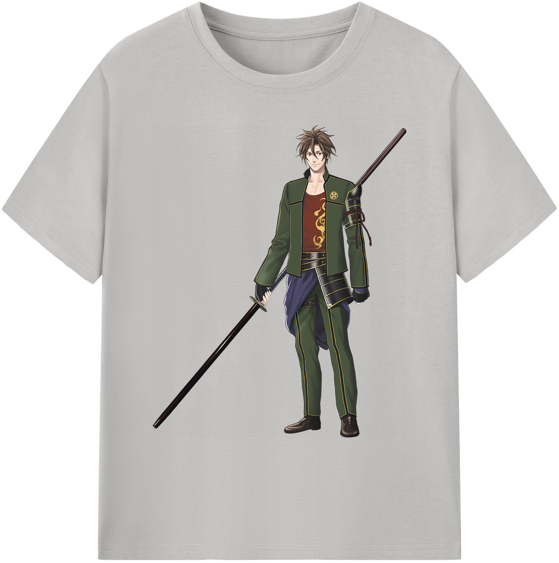 （画像用） 刀剣乱舞 Touken Ranbu 綿100％ メンズ半袖Tシャツ｜肌触りやわらか＆通気性