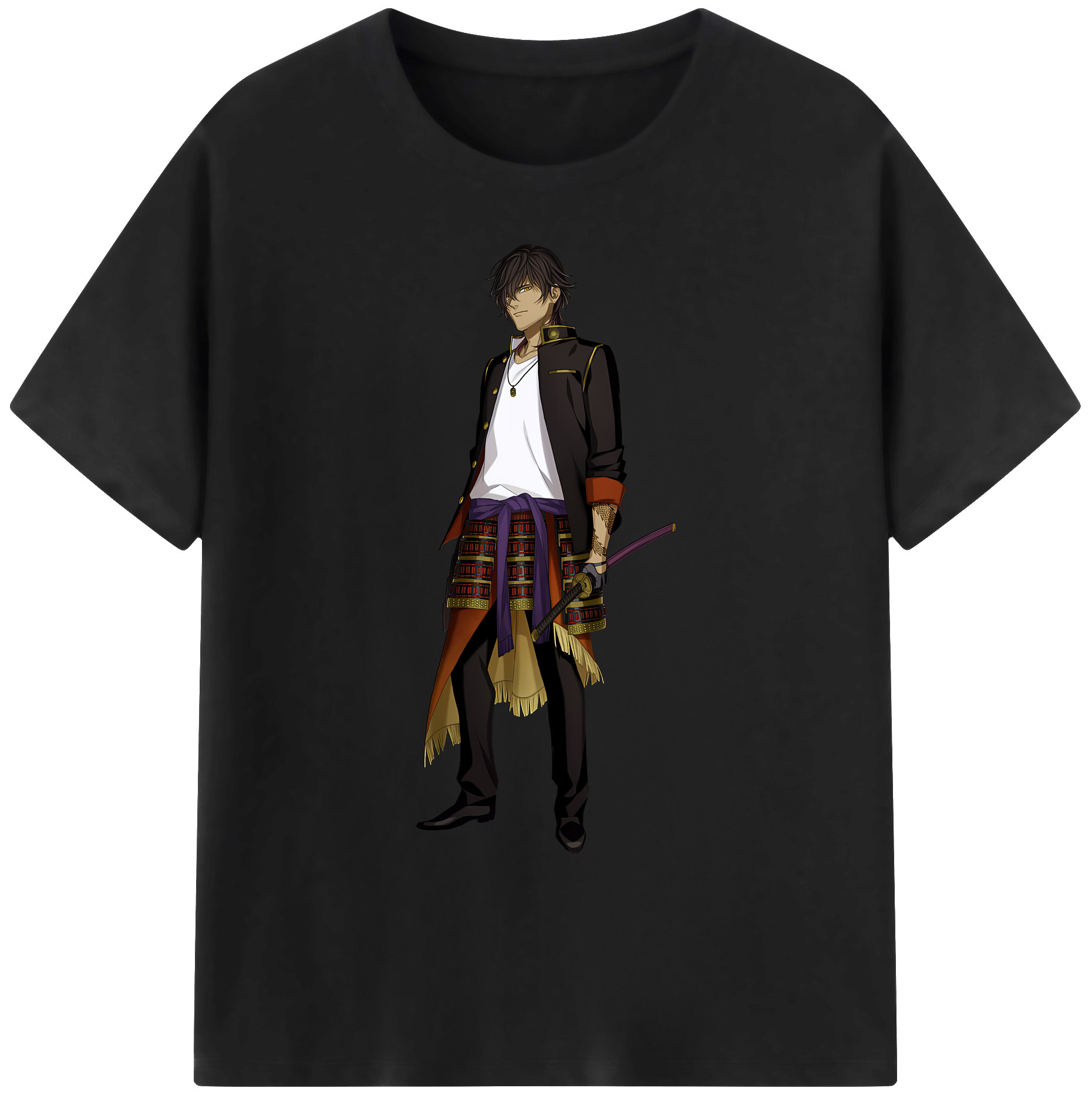 （画像用） 刀剣乱舞 Touken Ranbu 綿100％ メンズ半袖Tシャツ｜肌触りやわらか＆通気性