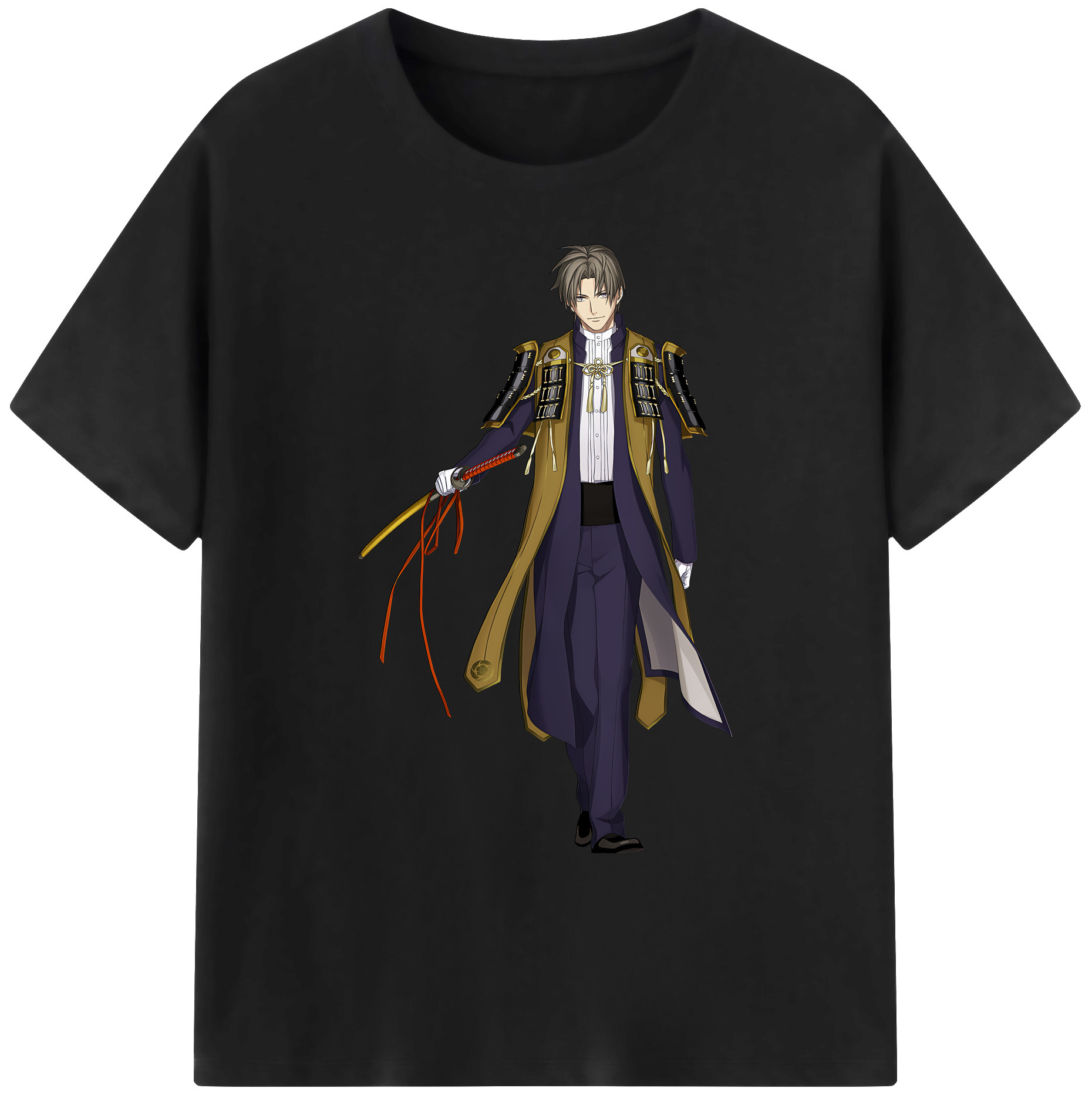 （画像用） 刀剣乱舞 Touken Ranbu 綿100％ メンズ半袖Tシャツ｜肌触りやわらか＆通気性