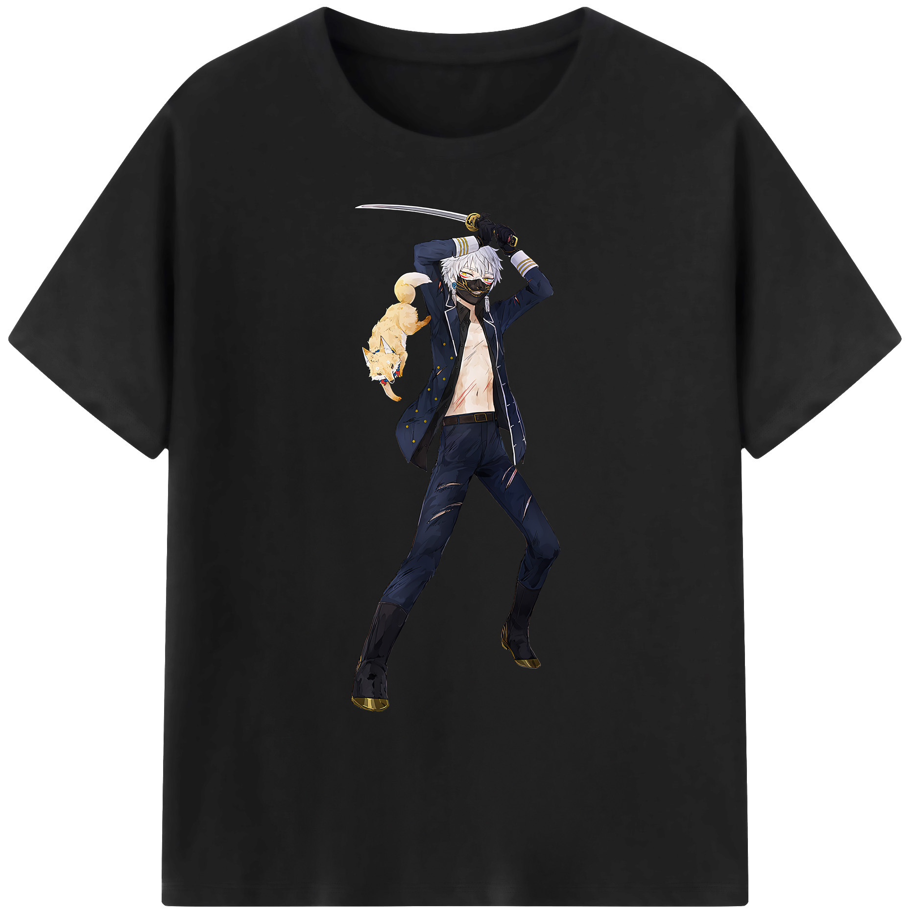 （画像用） 刀剣乱舞 Touken Ranbu 綿100％ メンズ半袖Tシャツ｜肌触りやわらか＆通気性