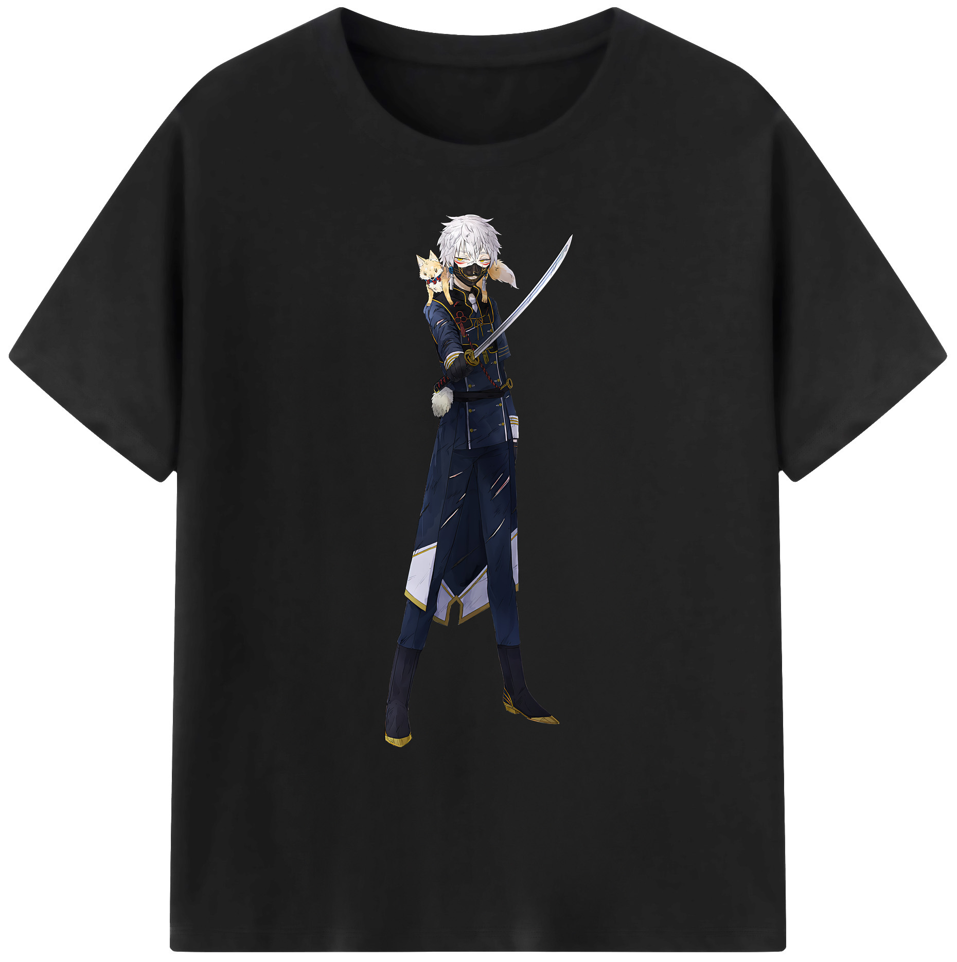 （画像用） 刀剣乱舞 Touken Ranbu 綿100％ メンズ半袖Tシャツ｜肌触りやわらか＆通気性