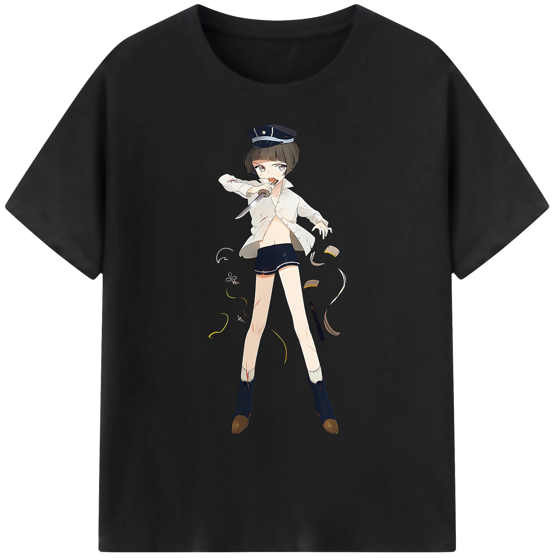 （画像用） 刀剣乱舞 Touken Ranbu 綿100％ メンズ半袖Tシャツ｜肌触りやわらか＆通気性