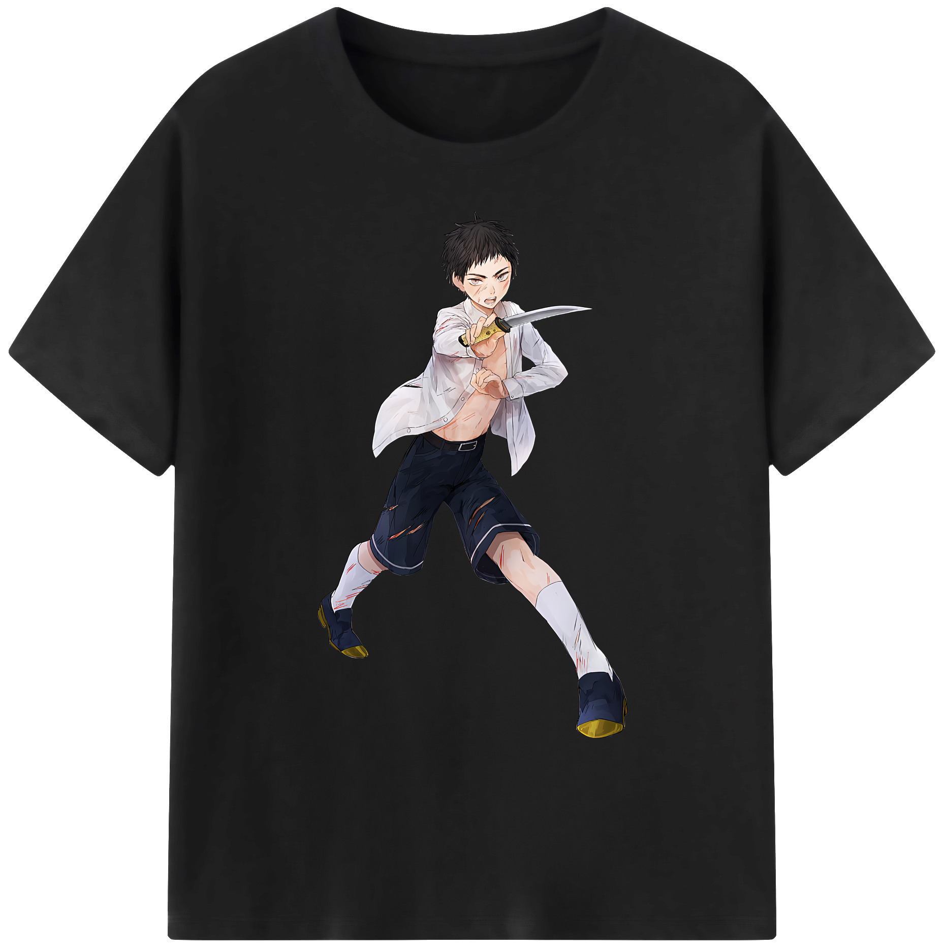 （画像用） 刀剣乱舞 Touken Ranbu 綿100％ メンズ半袖Tシャツ｜肌触りやわらか＆通気性