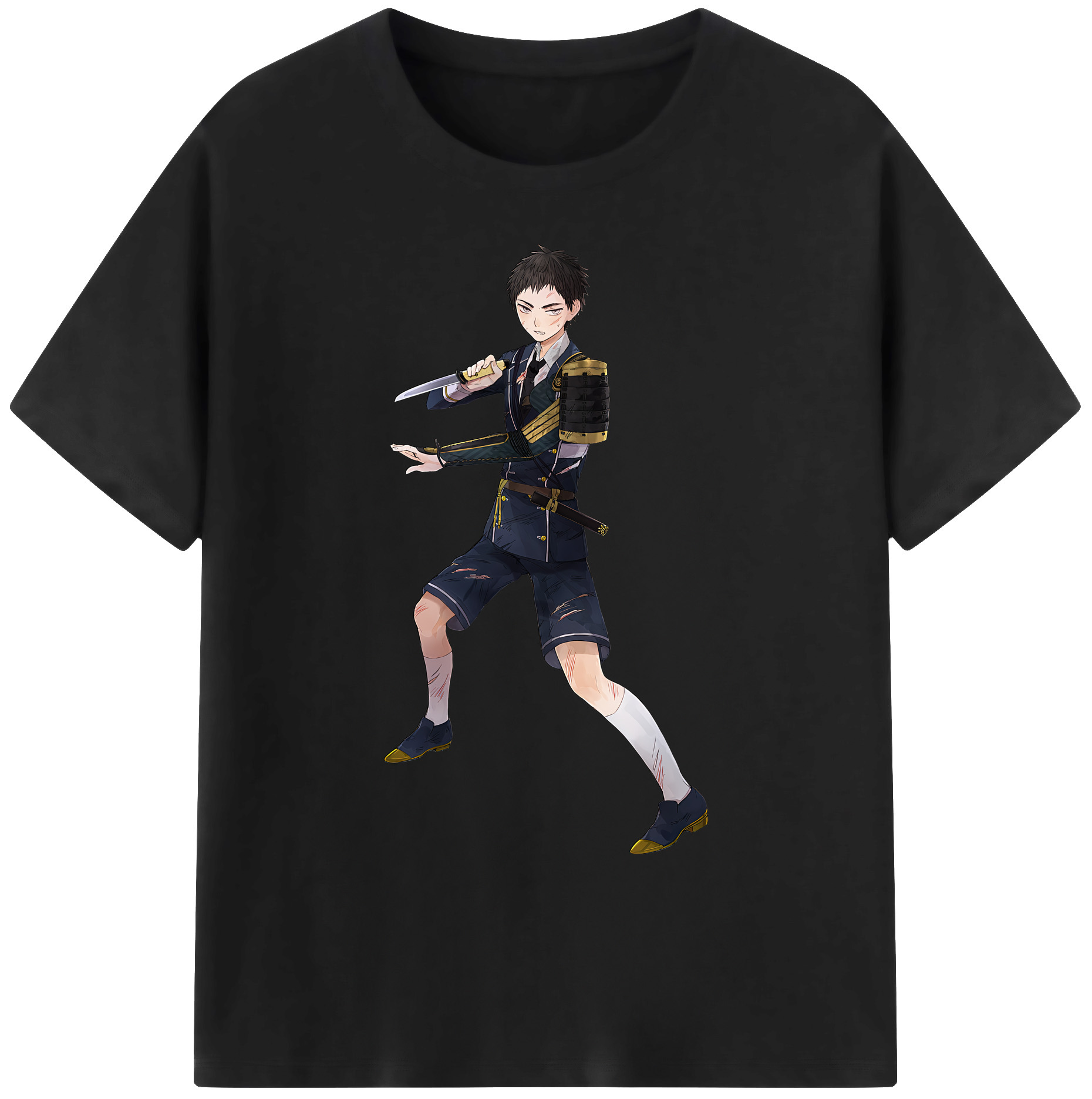 （画像用） 刀剣乱舞 Touken Ranbu 綿100％ メンズ半袖Tシャツ｜肌触りやわらか＆通気性