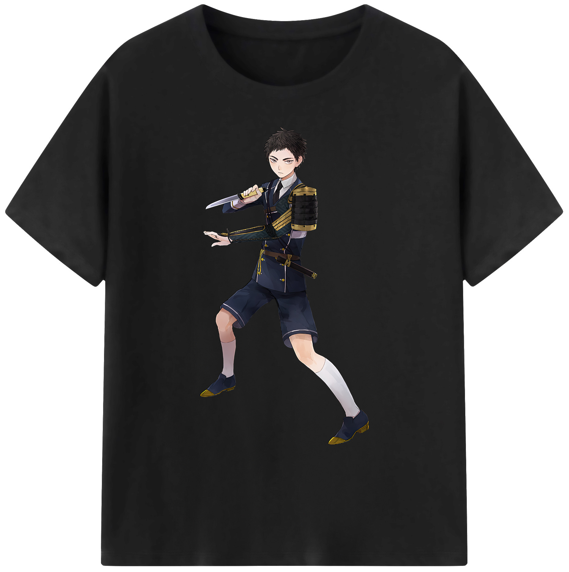 （画像用） 刀剣乱舞 Touken Ranbu 綿100％ メンズ半袖Tシャツ｜肌触りやわらか＆通気性