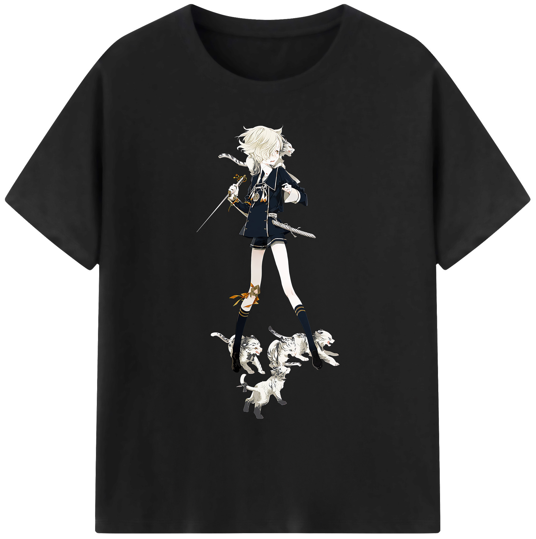 （画像用） 刀剣乱舞 Touken Ranbu 綿100％ メンズ半袖Tシャツ｜肌触りやわらか＆通気性