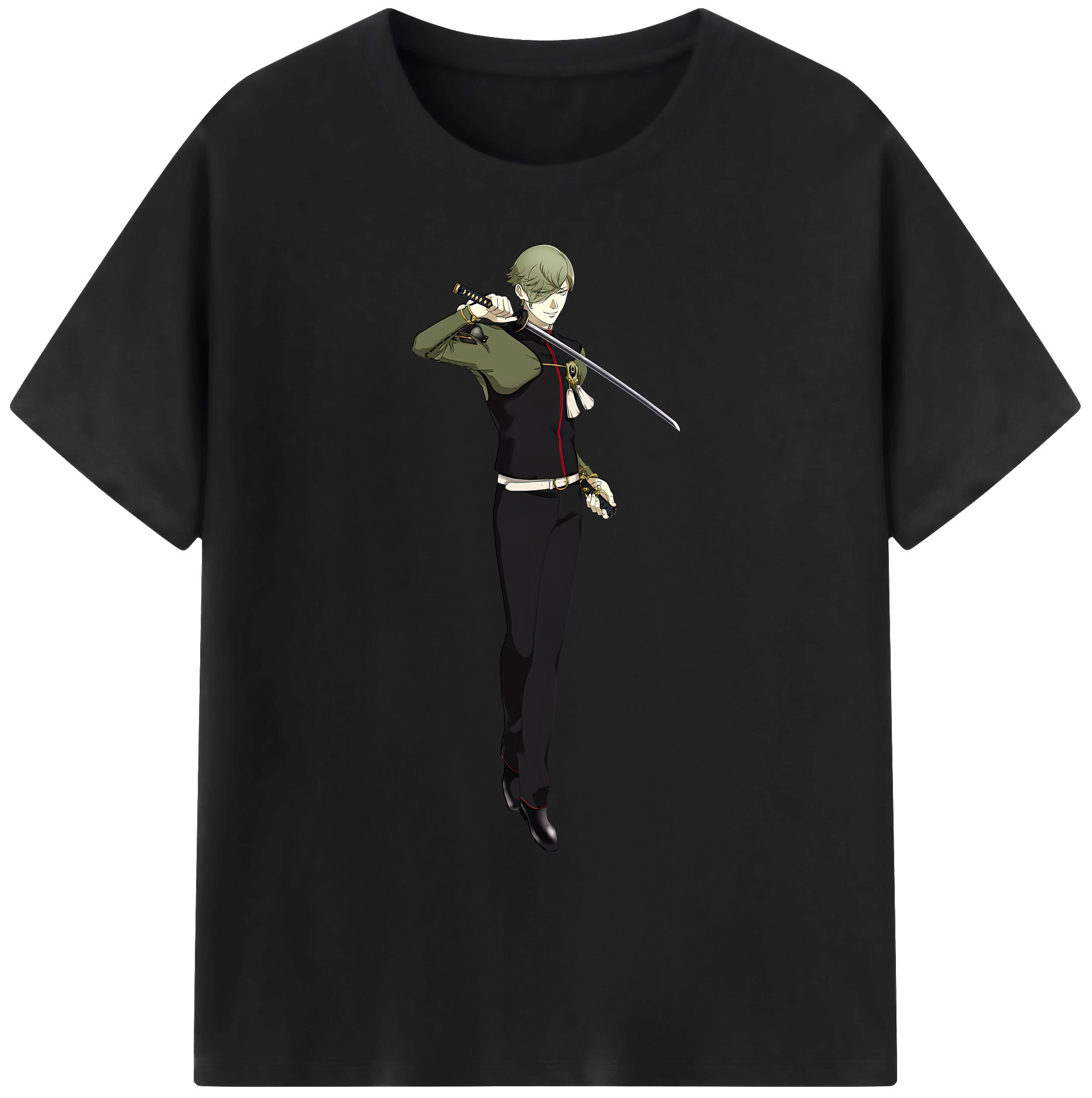 （画像用） 刀剣乱舞 Touken Ranbu 綿100％ メンズ半袖Tシャツ｜肌触りやわらか＆通気性